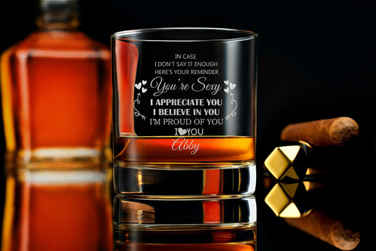 Personalized Custom Whiskey Glass, Funny Gift For Husband, gift for boyfriend, Anniversary Gift, valentines gift for him, Gift Box
