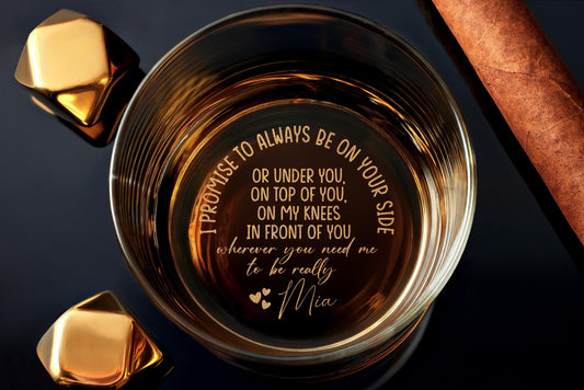 Custom Whiskey Rock Glass, Perfect gift for Husband, Gift for Boyfriend, Anniversary Gift, Birthday gift for him, Gift Box