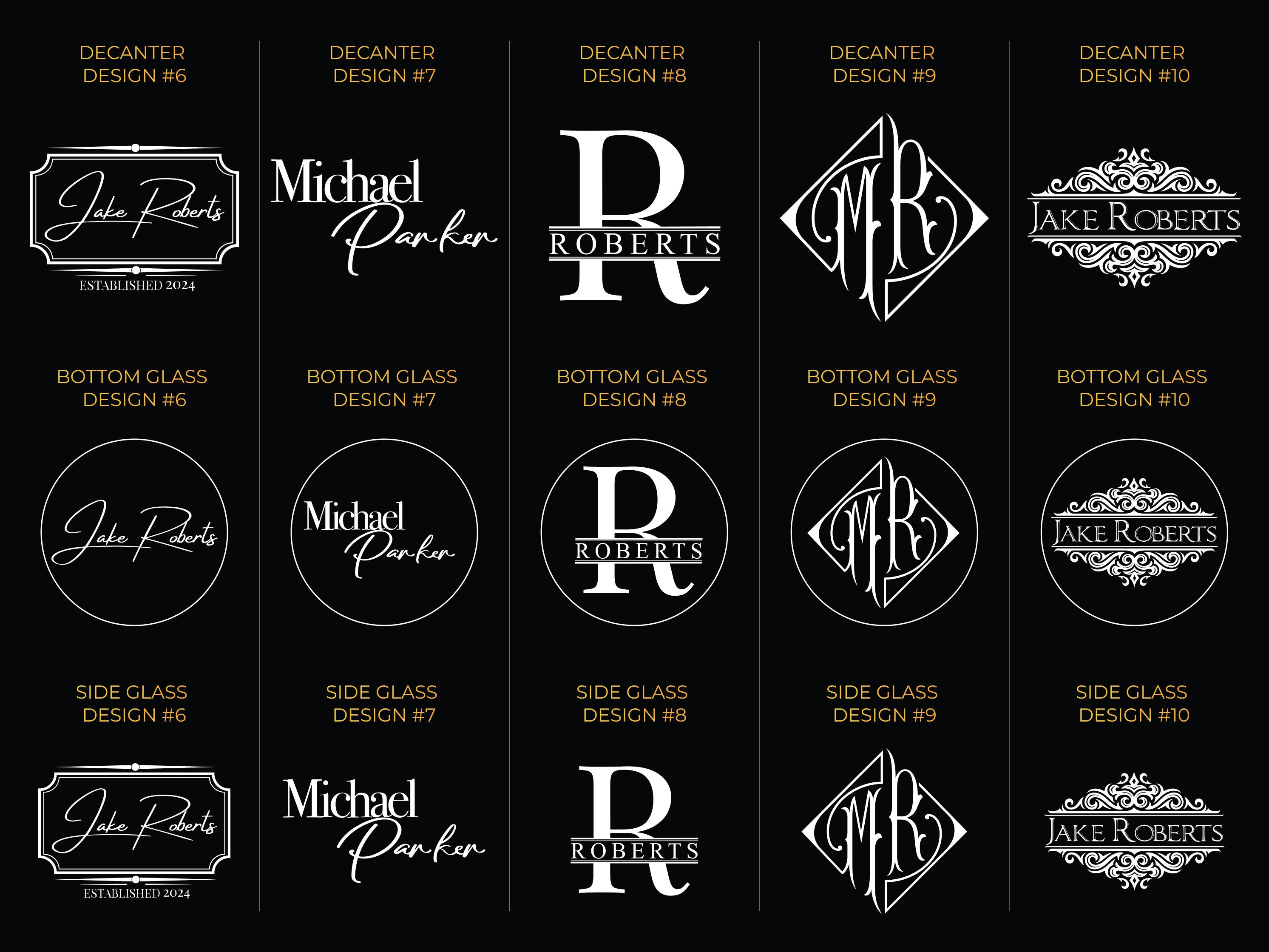 Personalized Whiskey Decanter Set with Premium Engraving Quality, Great Christmas Gift, Groomsmen Gift, Gift for Him with Free Gift Boxes.