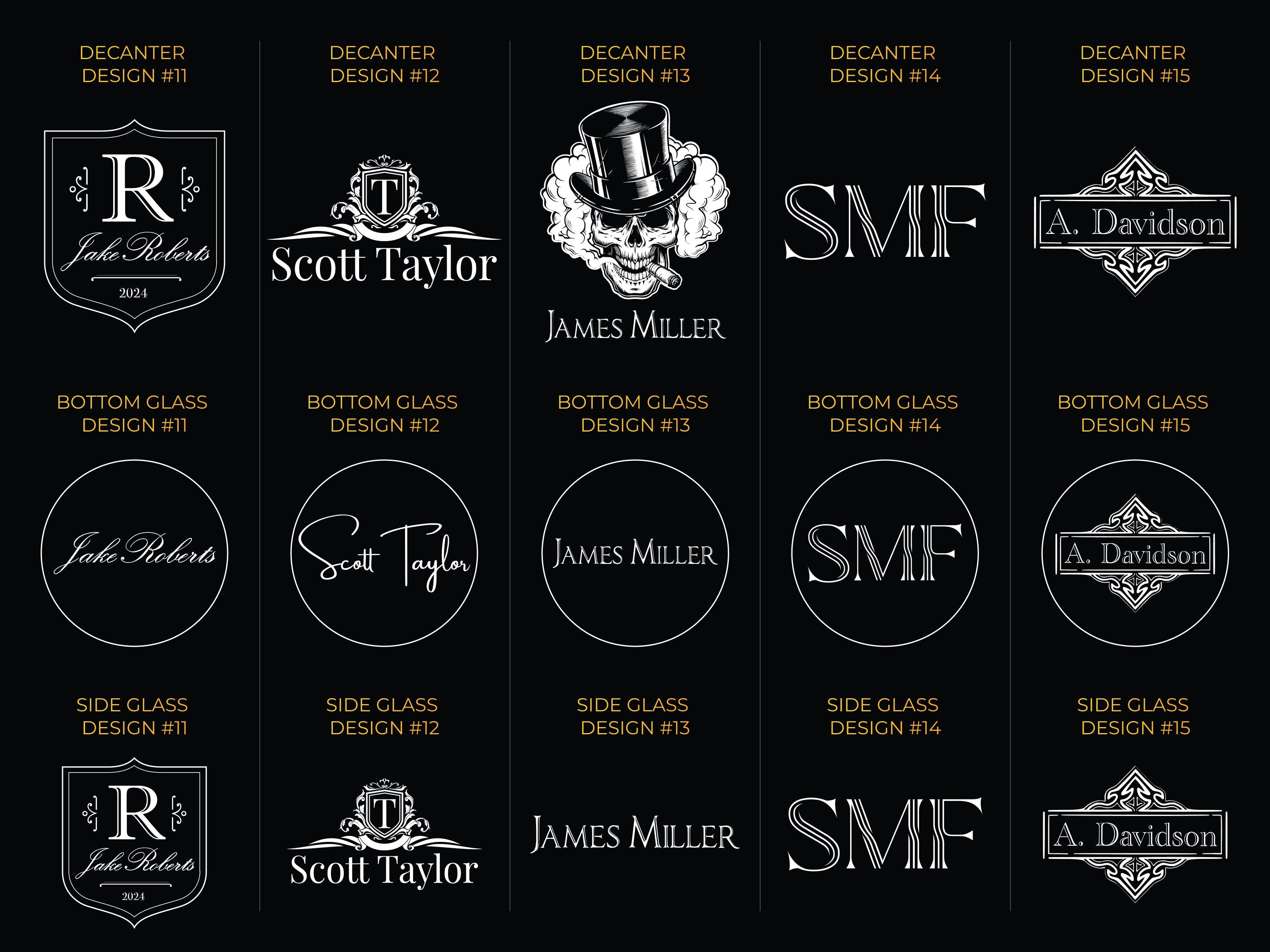 Personalized Whiskey Decanter Set with Premium Engraving Quality, Great Christmas Gift, Groomsmen Gift, Gift for Him with Free Gift Boxes.