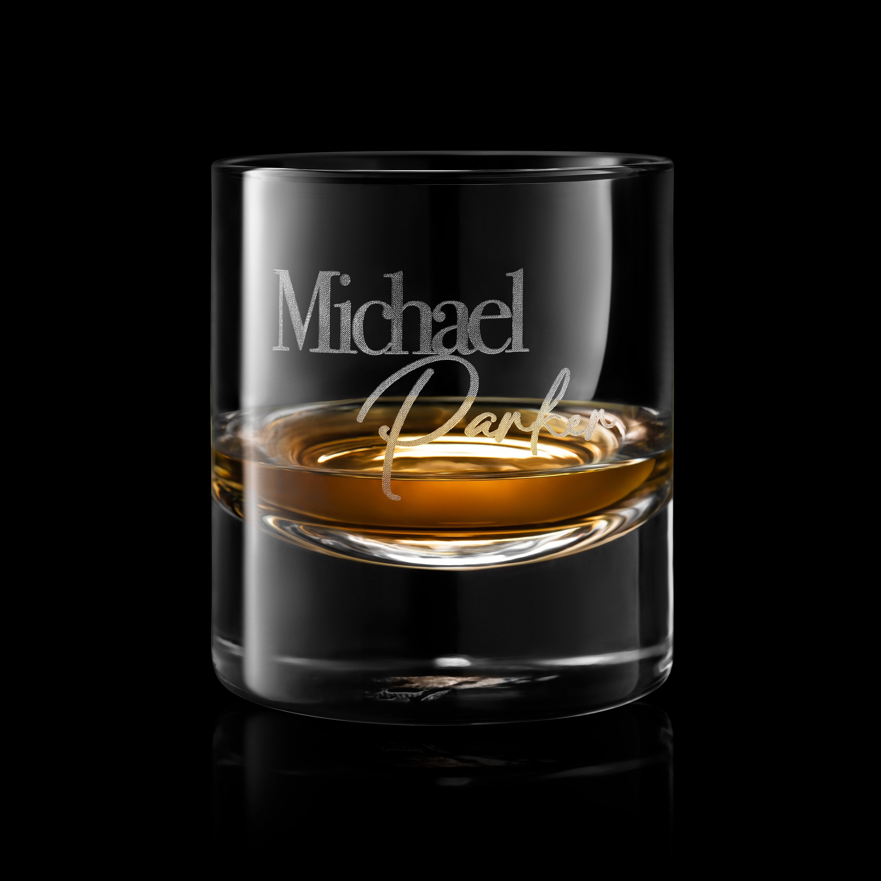 Christmas Gift Whiskey Rock Glass - Personalized Drinking Gift - Best Christmas Present for dad, for husband, for him - Free Gift Box