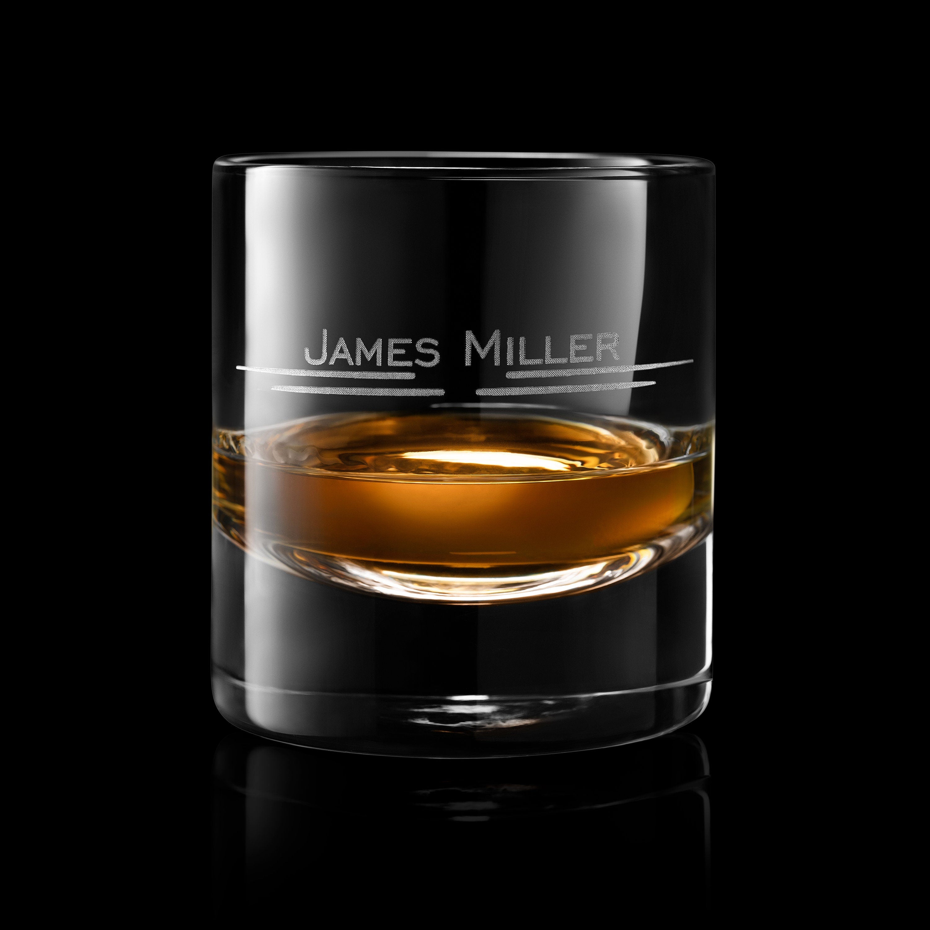 Christmas Gift Whiskey Rock Glass - Personalized Drinking Gift - Best Christmas Present for dad, for husband, for him - Free Gift Box