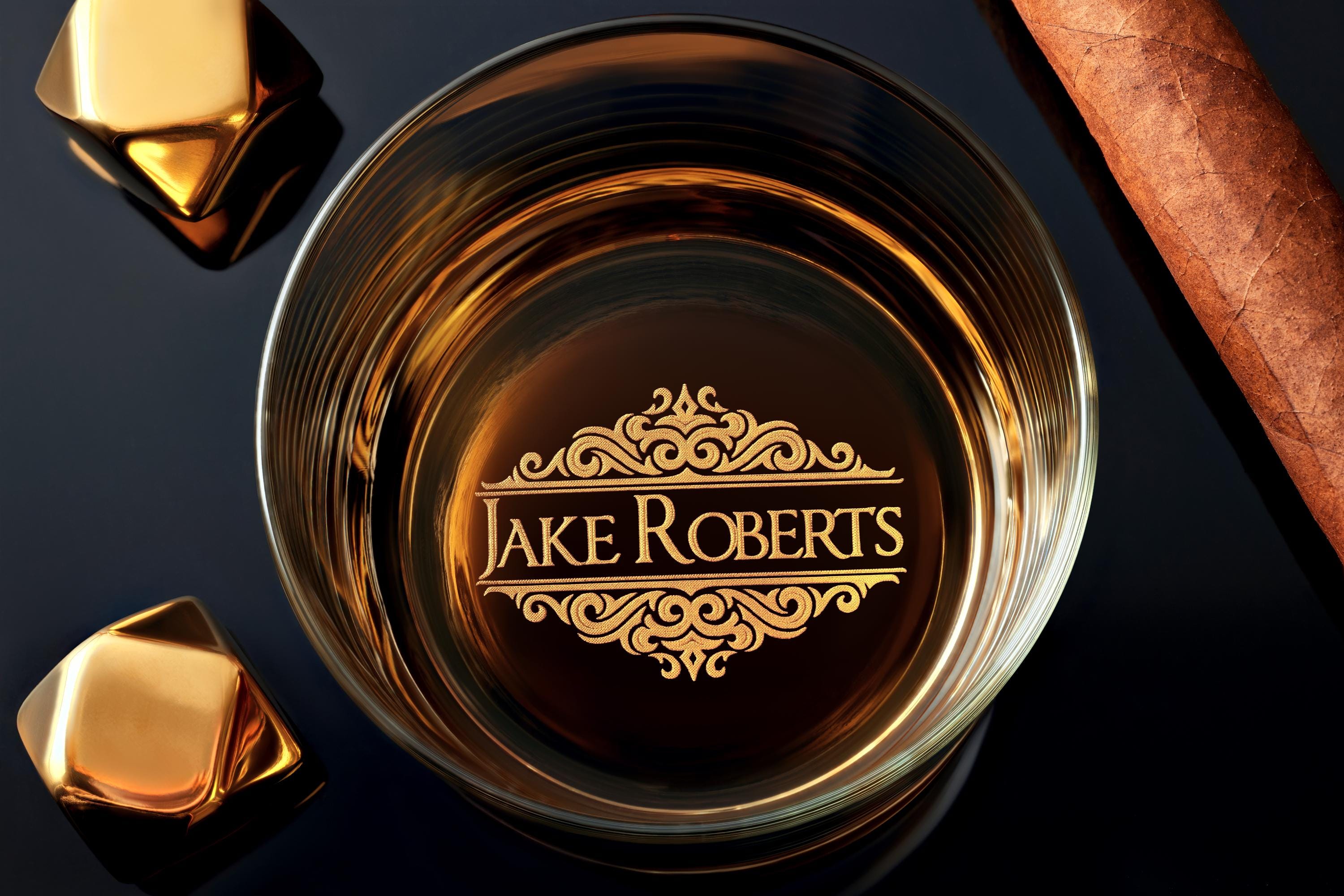 Unique Whiskey Crystal Glass with Custom Engraving - Great Christmas Gift - Free Gift Box