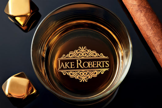 Groomsman Gift Idea - Engraved Whiskey Glass with Free Gift Box