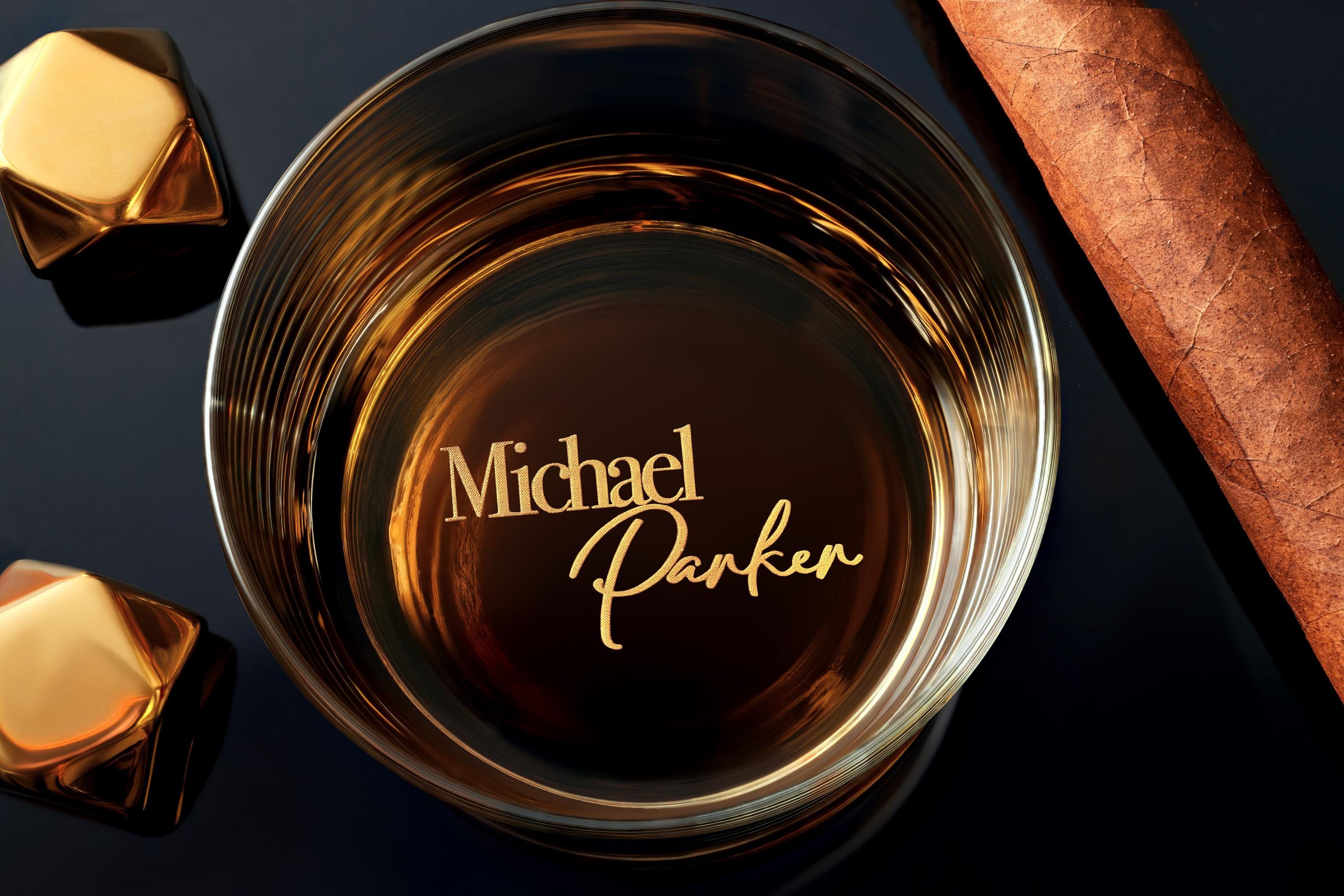 Father's Day Gift Custom Whiskey Glass with side and bottom engraving, Best Present for Him, for husband, for Dad, Free Gift Box