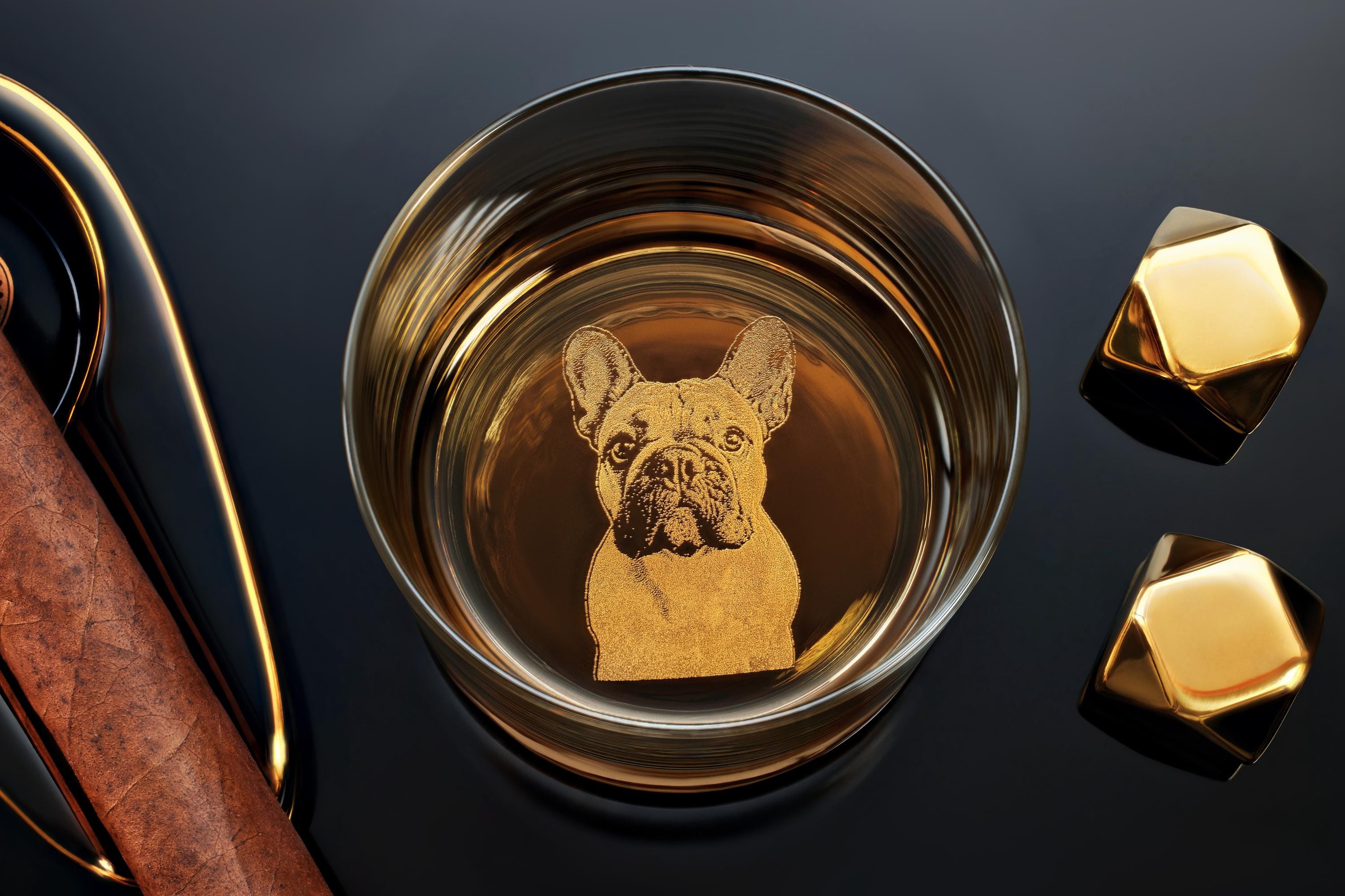 Custom Whiskey Glass With Dog Photo & Name Engraved - Unique Christmas Gift for Dog Owners, Includes Free Gift Box