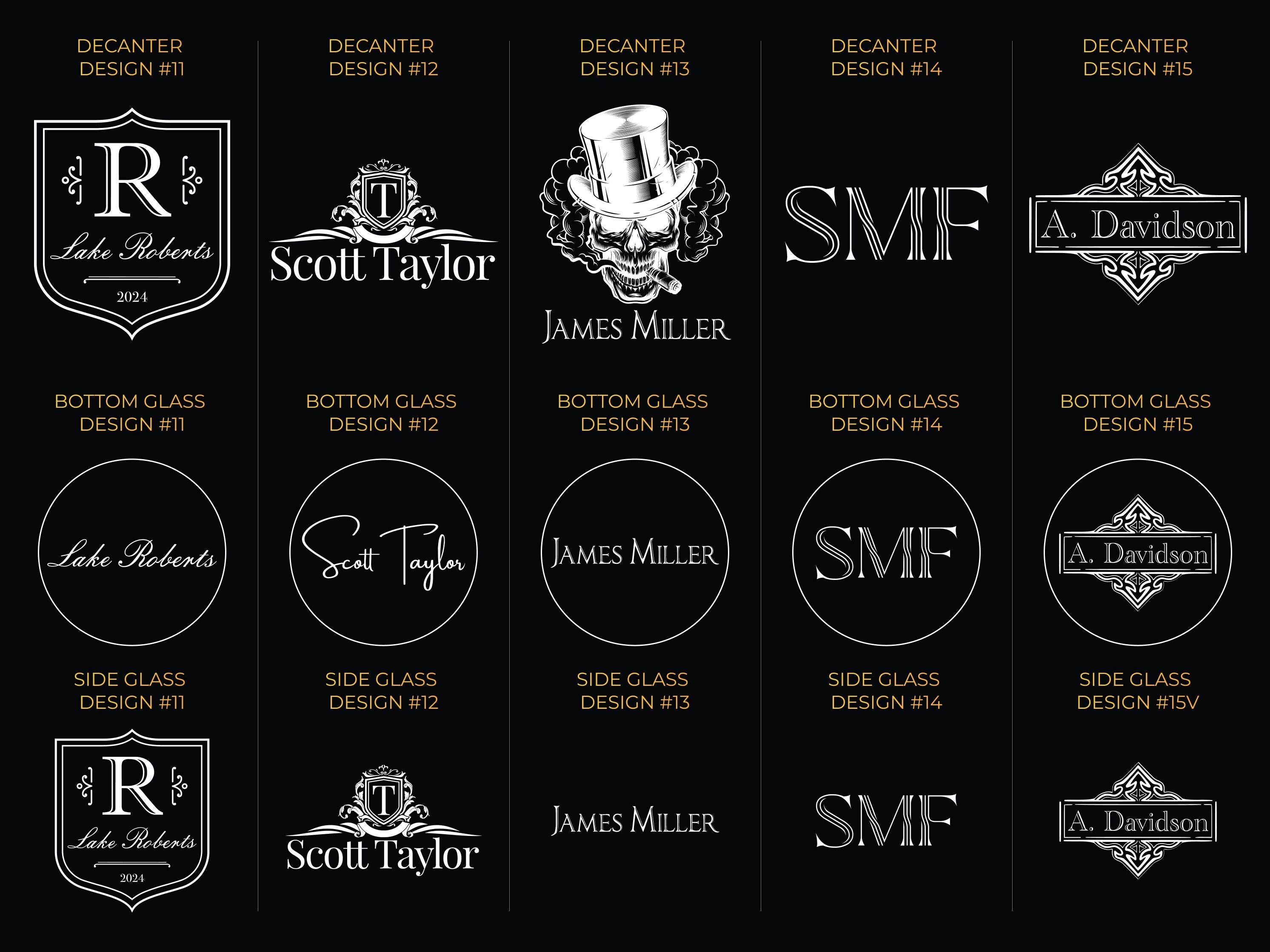 Groomsman Gift Whiskey Decanter Set - Personalized Drinking Gift - Best Present for Groomsmen, for dad, for husband, for him - Free Gift Box