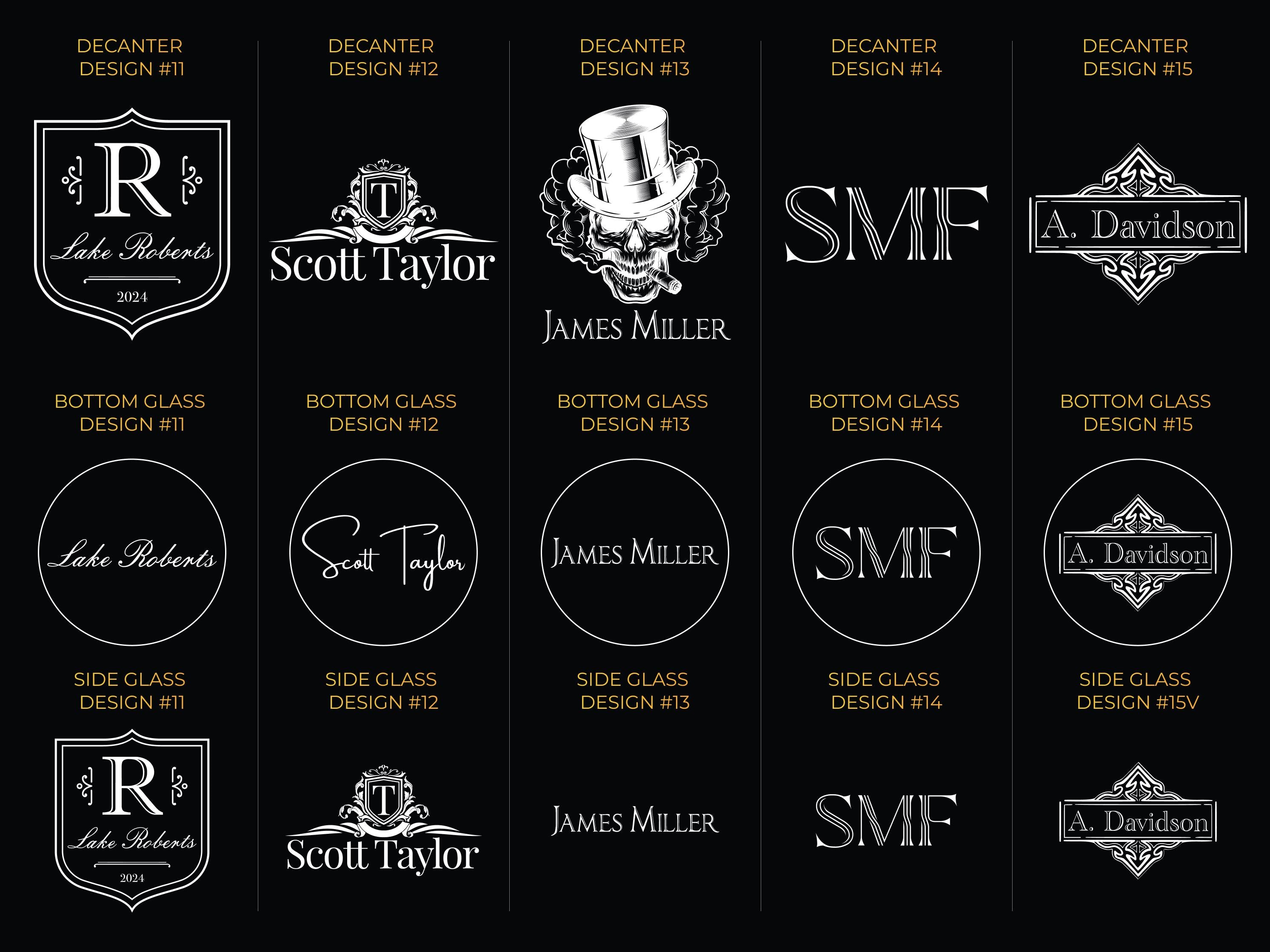 Personalized Whiskey Decanter Set with Premium Engraving Quality, Christmas Gift, Fathers Day, Groomsmen Gifts - Comes with Free Gift Boxes