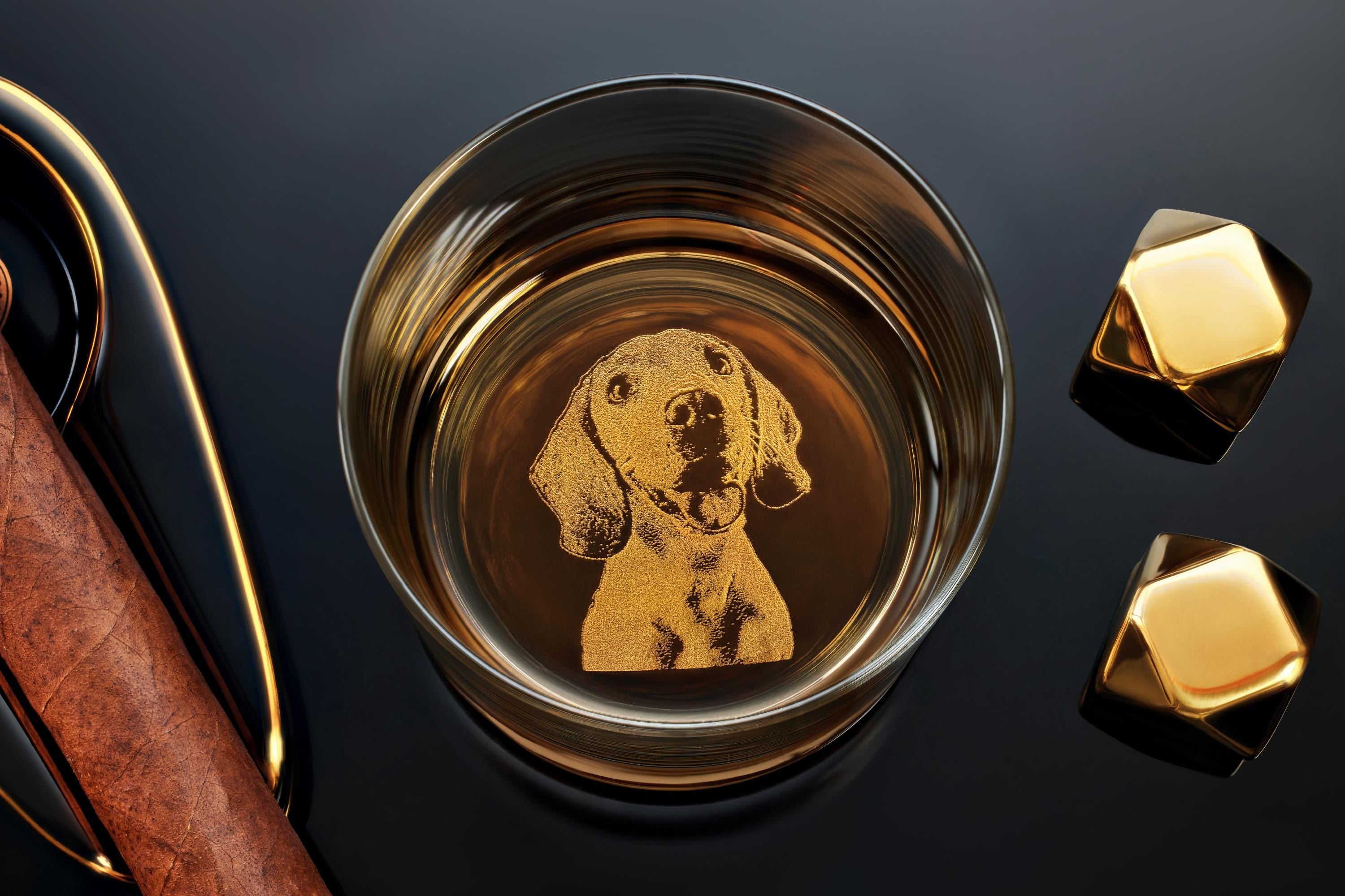 Customizable Pet Portrait Glass for Whiskey - Custom Christmas Gift with Free Box