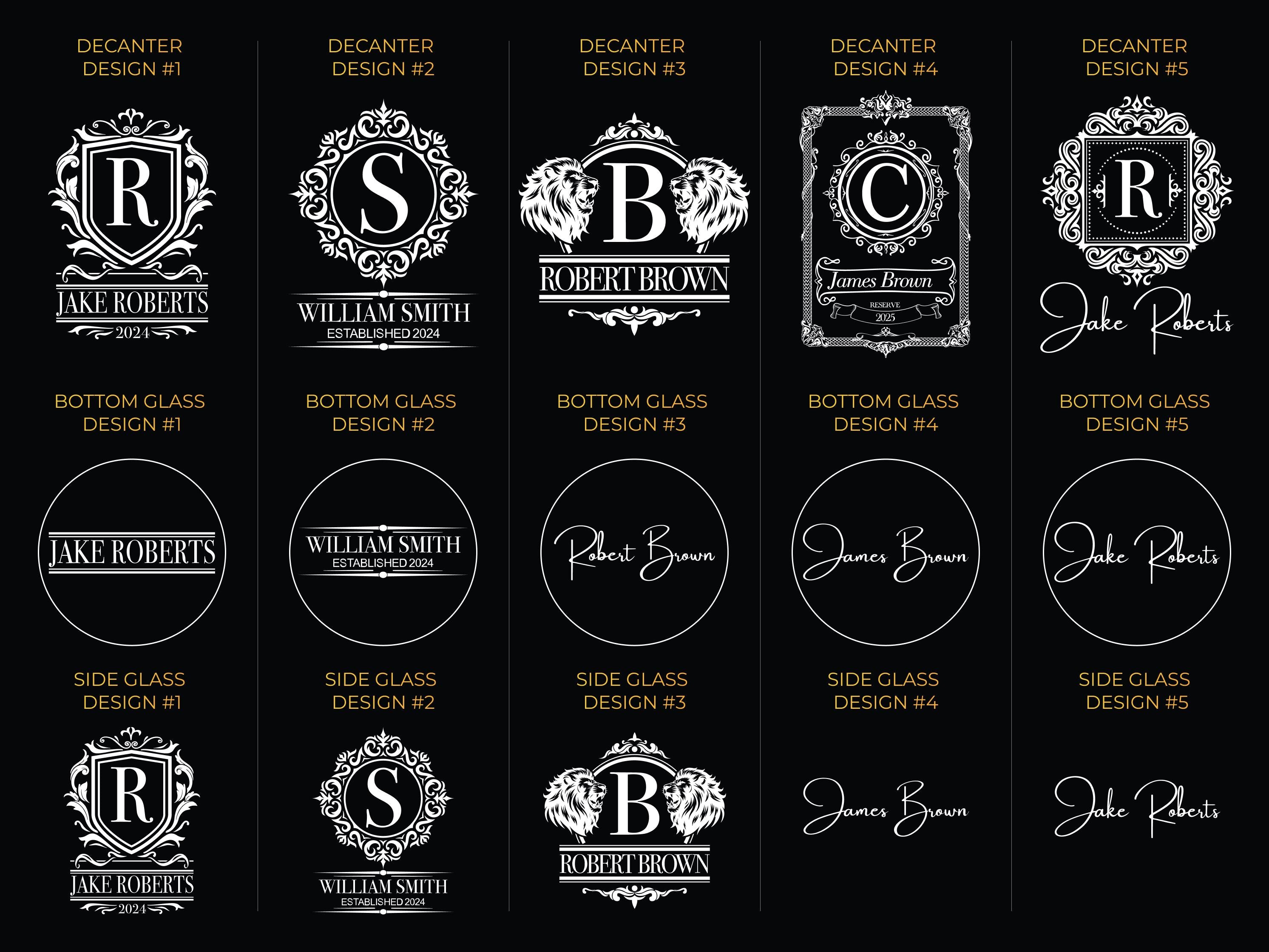 Groomsman Gift Whiskey Decanter Set - Personalized Drinking Gift - Best Present for Groomsmen, for dad, for husband, for him - Free Gift Box