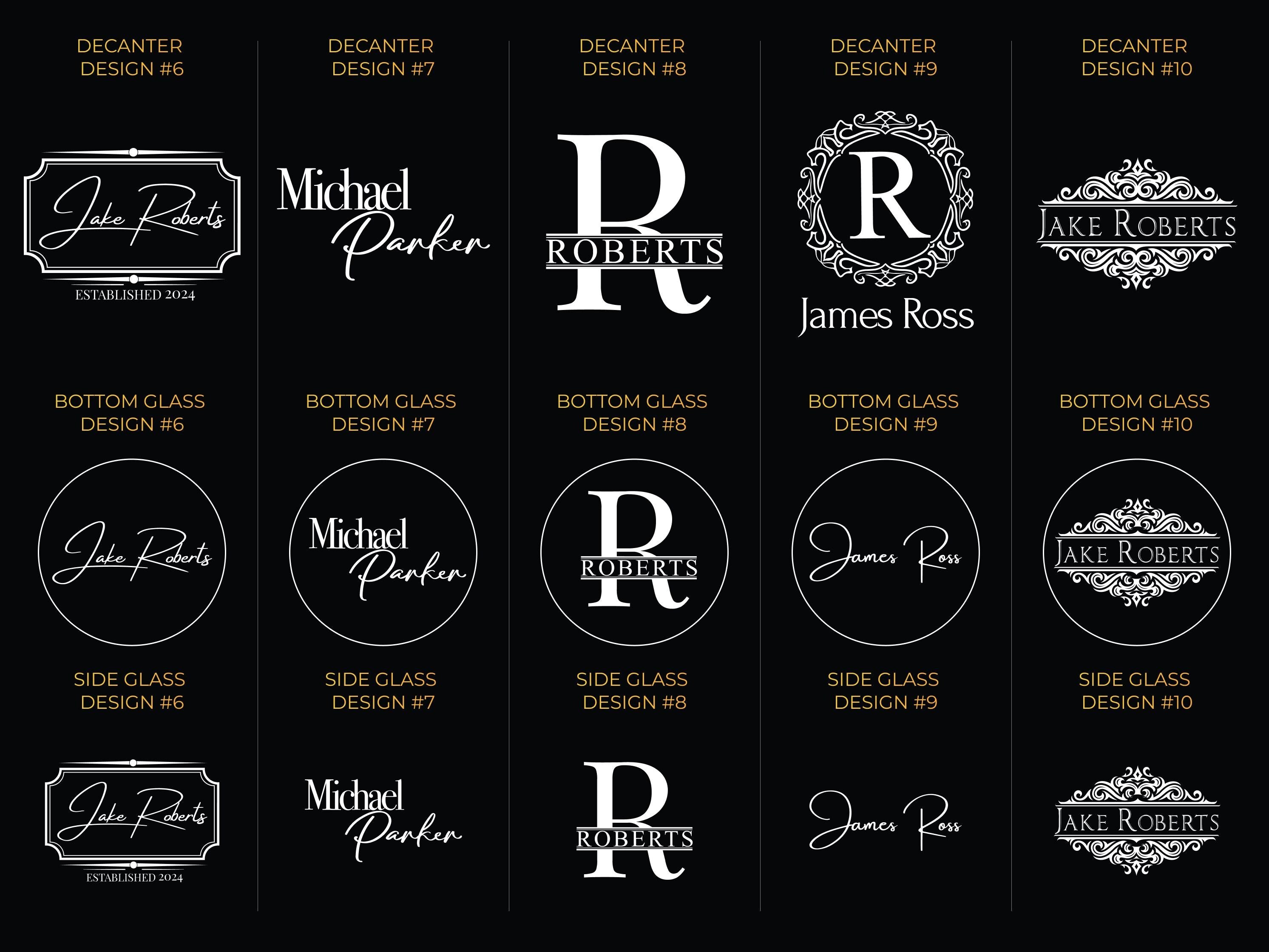 Groomsman Gift Whiskey Decanter Set - Personalized Drinking Gift - Best Present for Groomsmen, for dad, for husband, for him - Free Gift Box