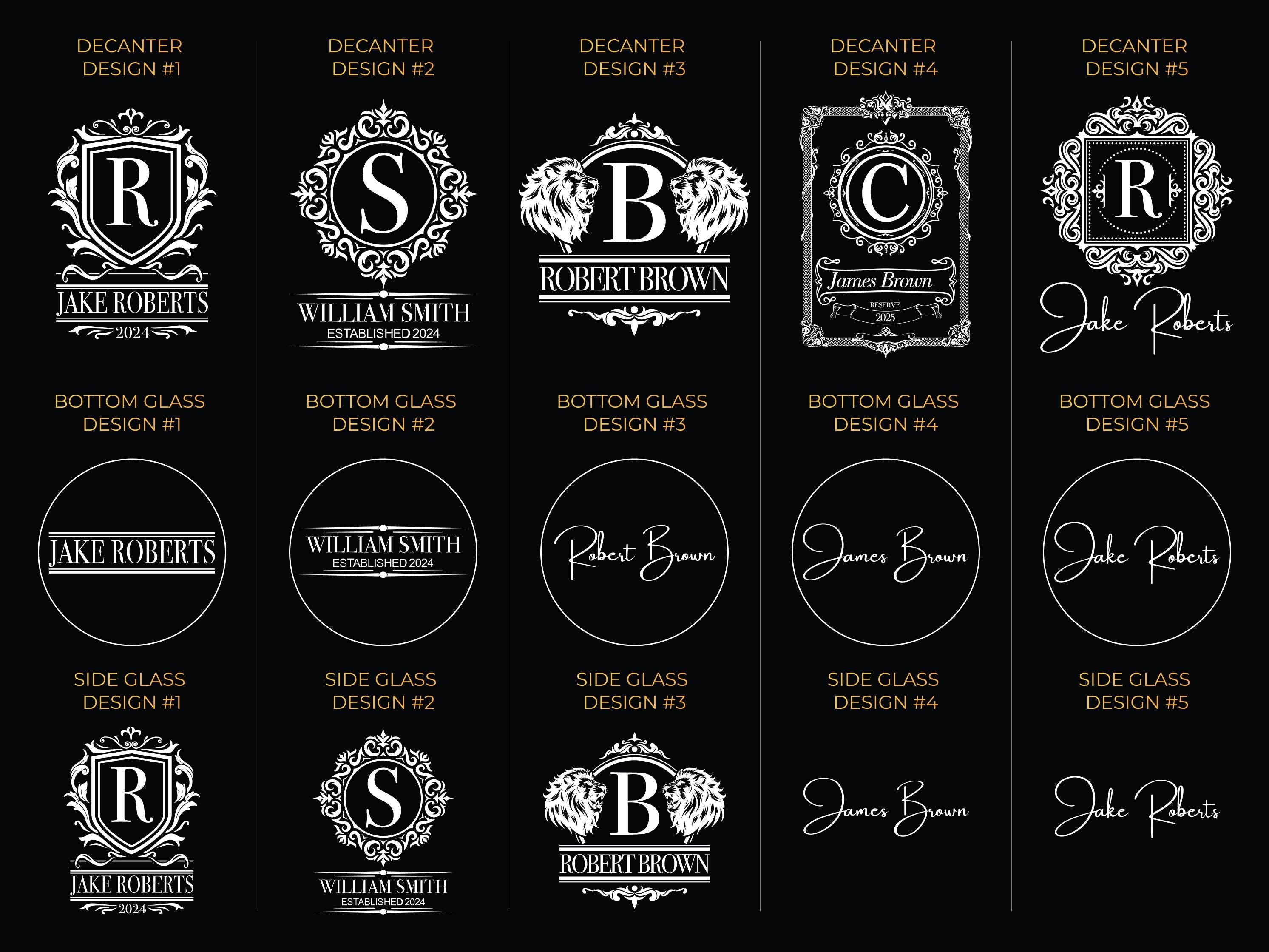 Personalized Whiskey Decanter Set with Premium Engraving Quality, Christmas Gift, Fathers Day, Groomsmen Gifts - Comes with Free Gift Boxes