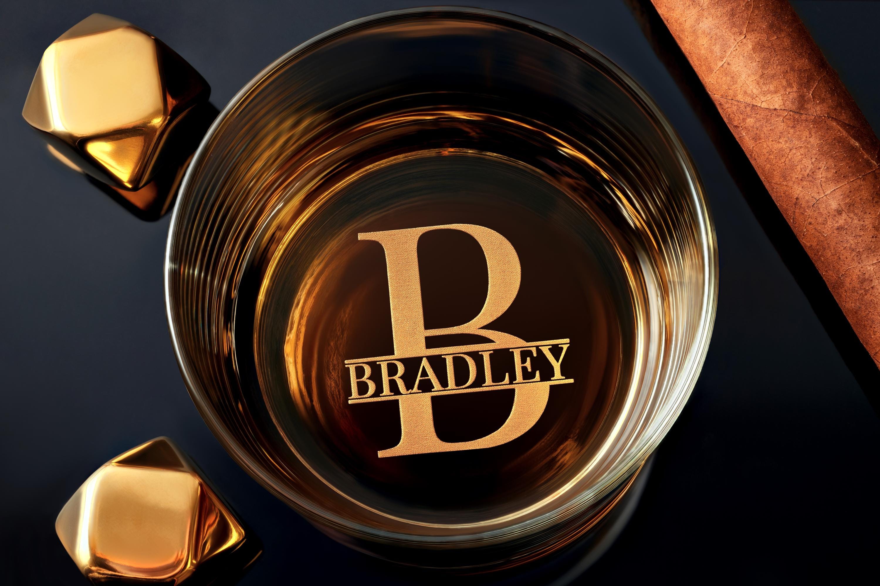Crystal Custom Whiskey Glass with premium quality bottom engraving for any special occasion. Comes with free Gift Box.