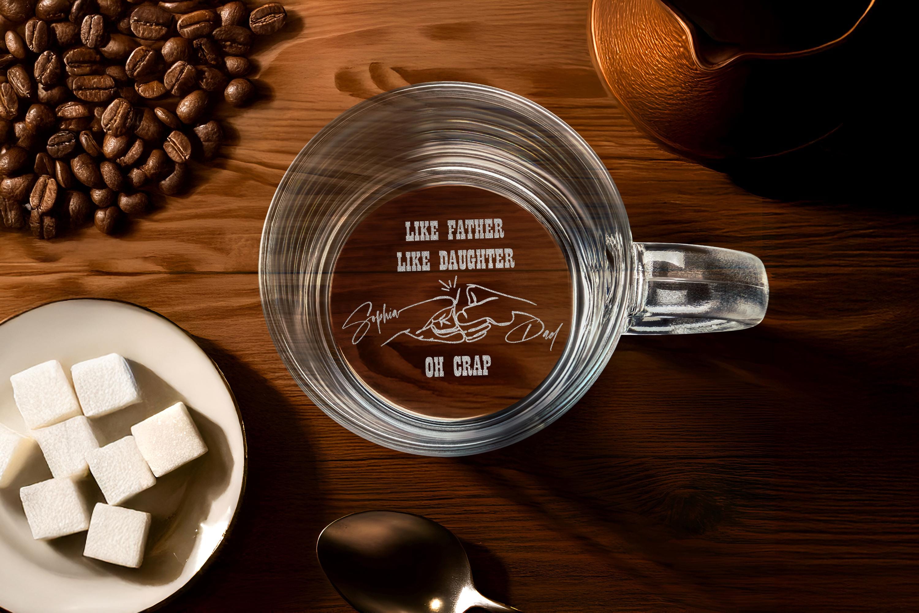 Custom Engraved Whiskey Glass – Personalized Rock Glass for Dad | Father's Day Gift from Daughter | Unique Keepsake | Free Gift Box