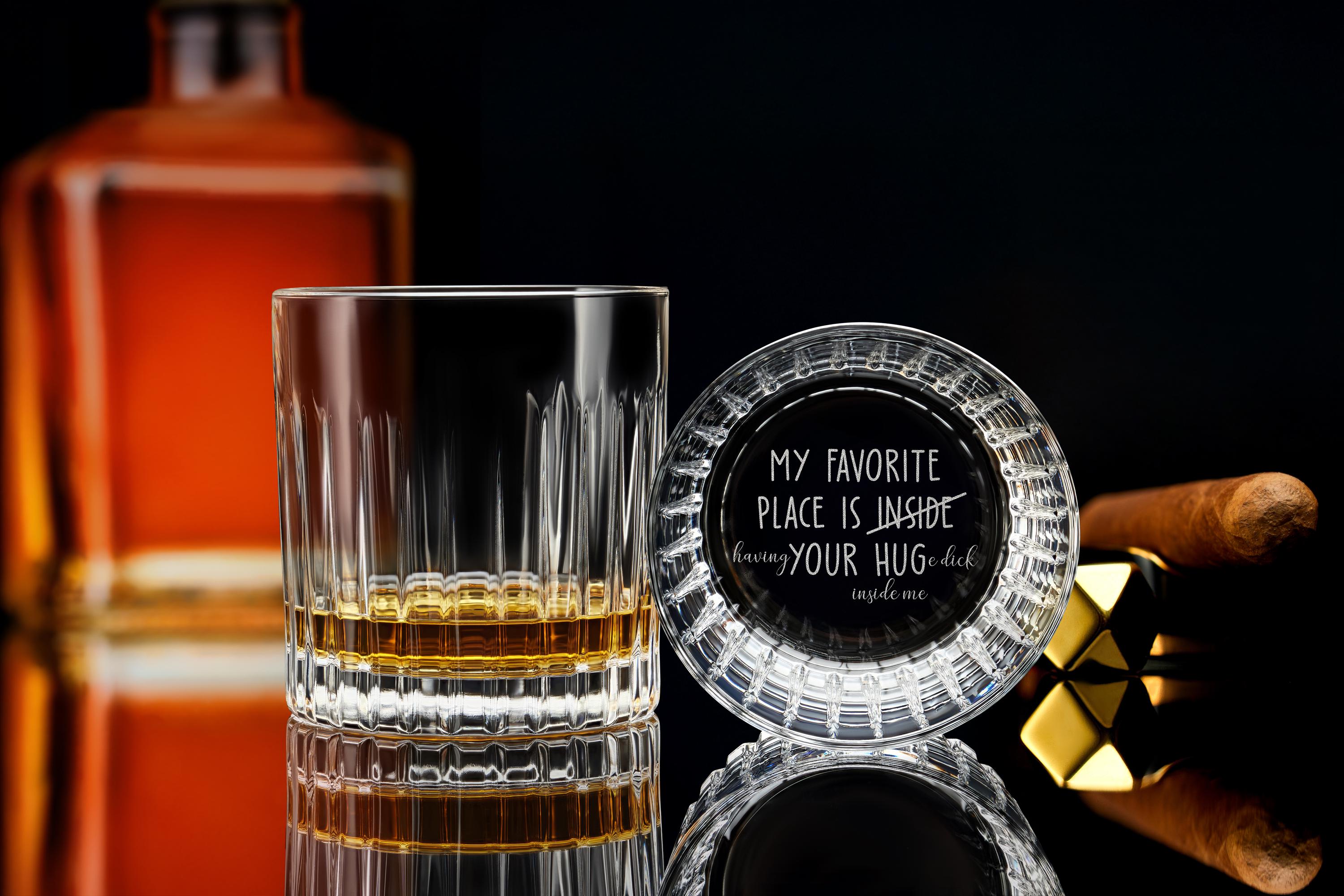 Funny Custom Engraved Whiskey Glass, Unique Anniversary Gift with Free Gift Box, Perfect for Him
