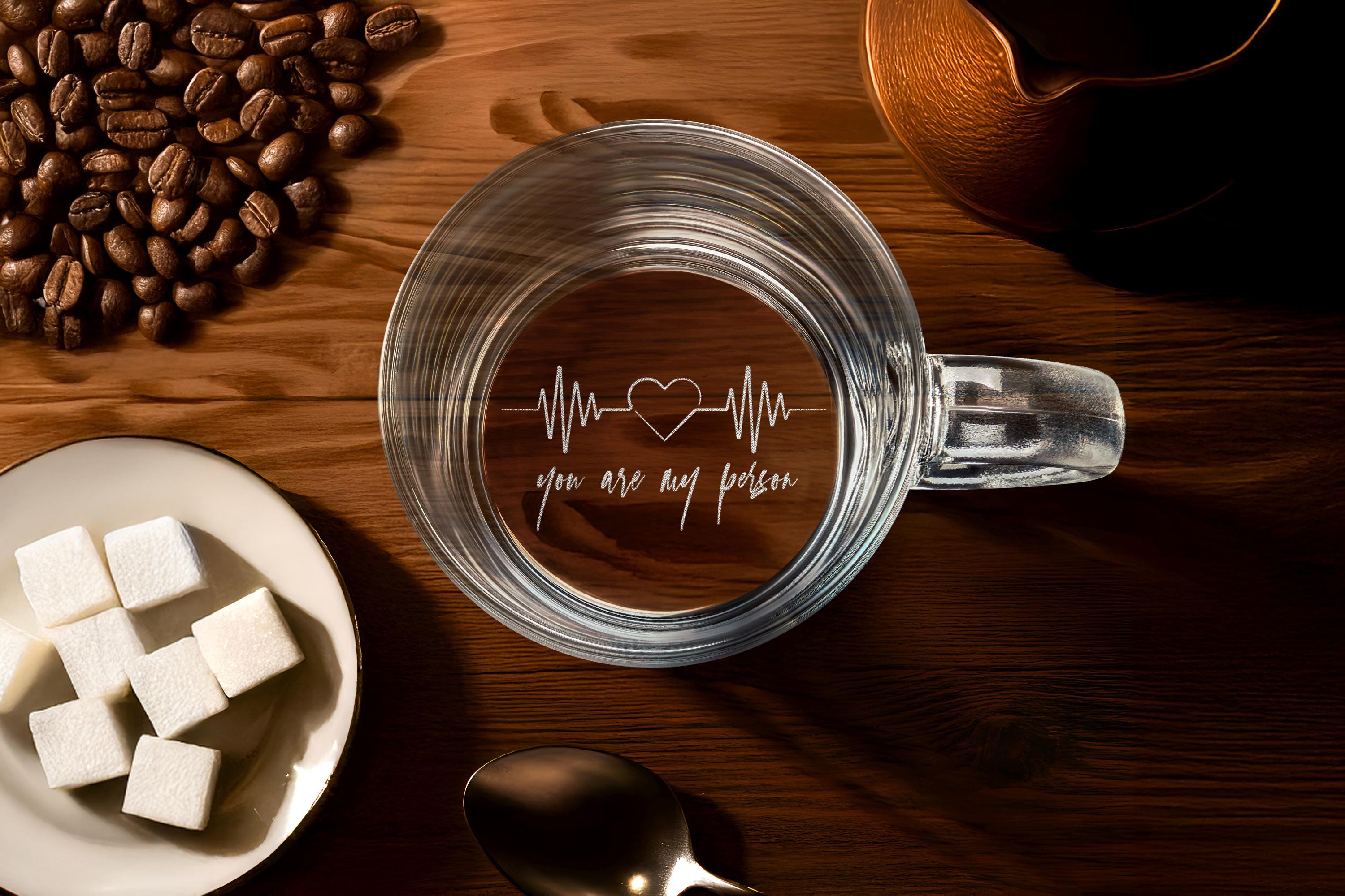 Custom Whiskey Rock Glass, You are my person, gift for boyfriend, Anniversary Gift, gift for him, Gift Box