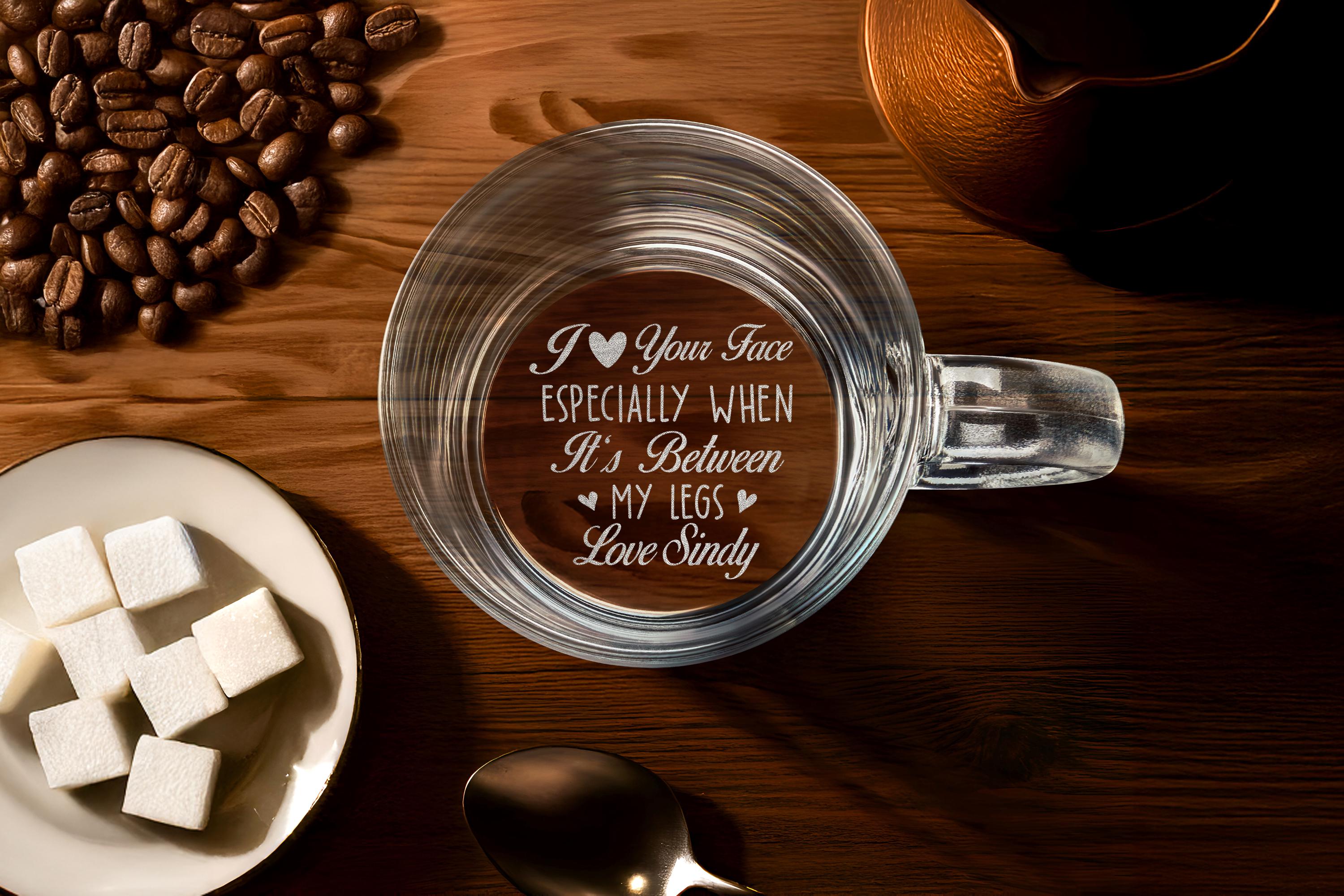 Custom Engraved Wine Glass, I love your face, Funny Gift For Husband, gift for boyfriend, Birthday gift for him, Gift Box