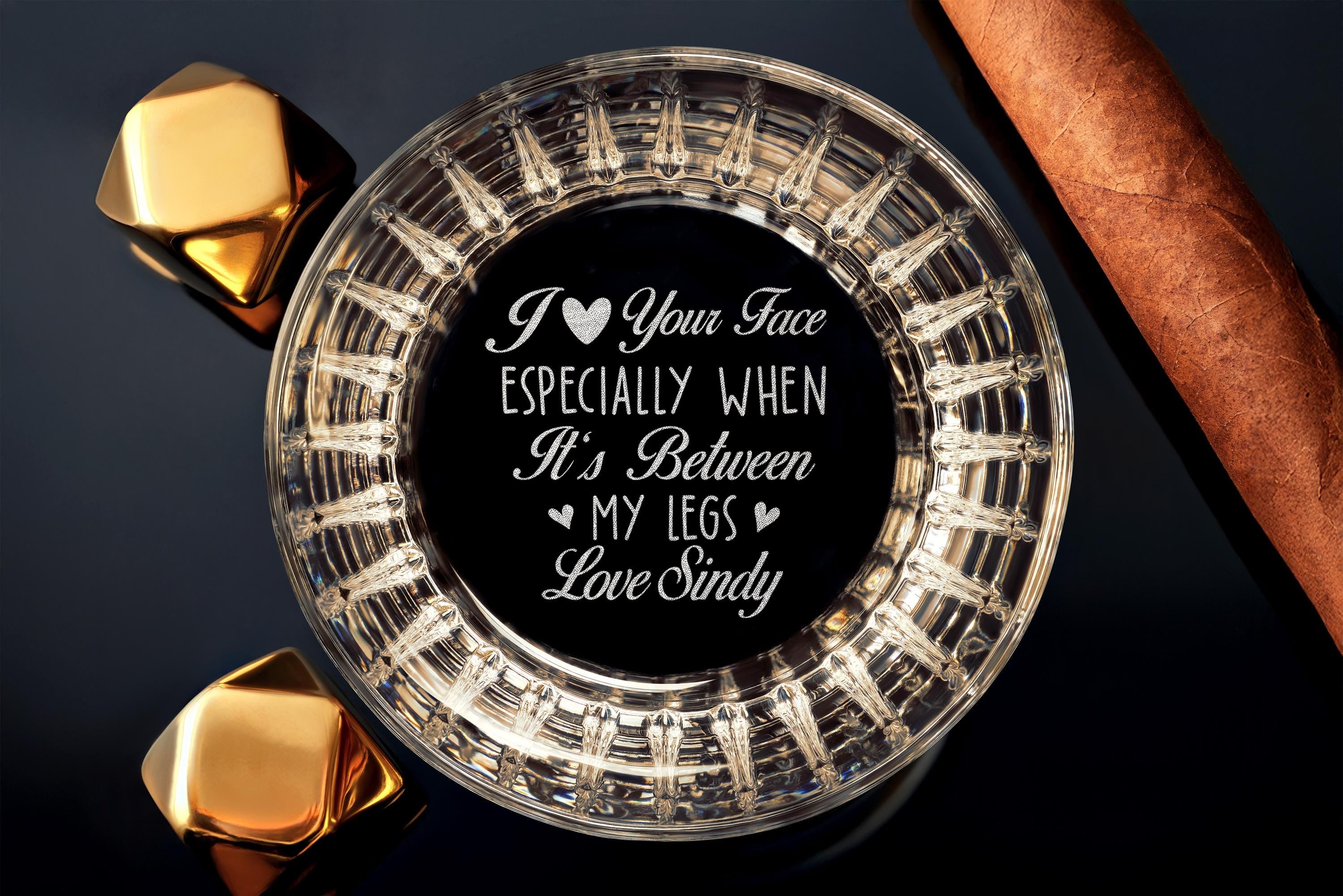 Custom Whiskey Rock Glass, I love your face, Funny Gift For Husband, gift for boyfriend, valentines gift for him, Gift Box