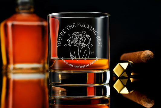 Engraved Custom Whiskey Glass, Best Gift For Husband, gift for boyfriend, Funny Gift Message, valentines gift for him, Free Gift Box
