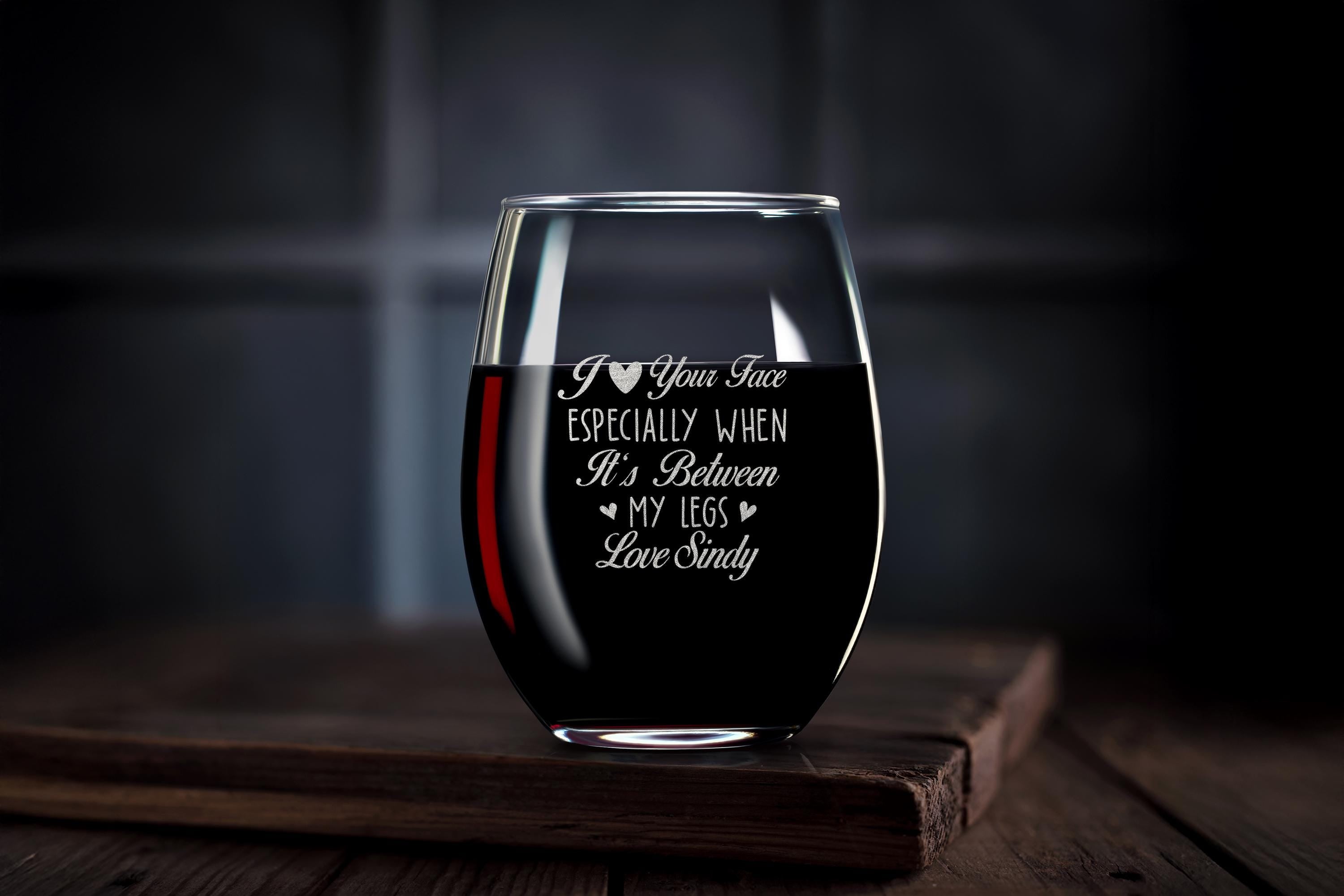 Custom Whiskey Rock Glass, I love your face, Funny Gift For Husband, gift for boyfriend, valentines gift for him, Gift Box