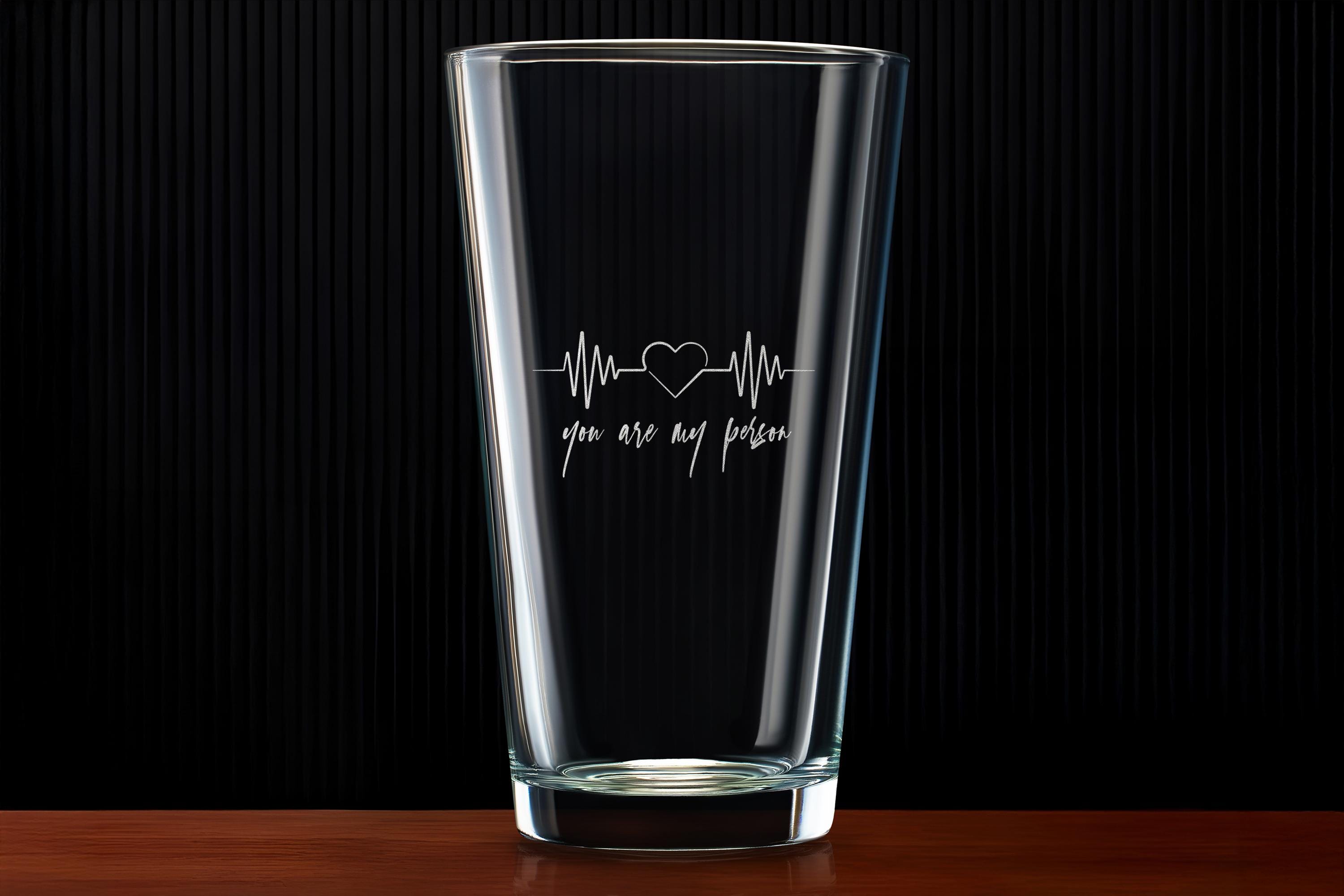 Custom Whiskey Rock Glass, You are my person, gift for boyfriend, Anniversary Gift, valentines gift for him, Gift Box