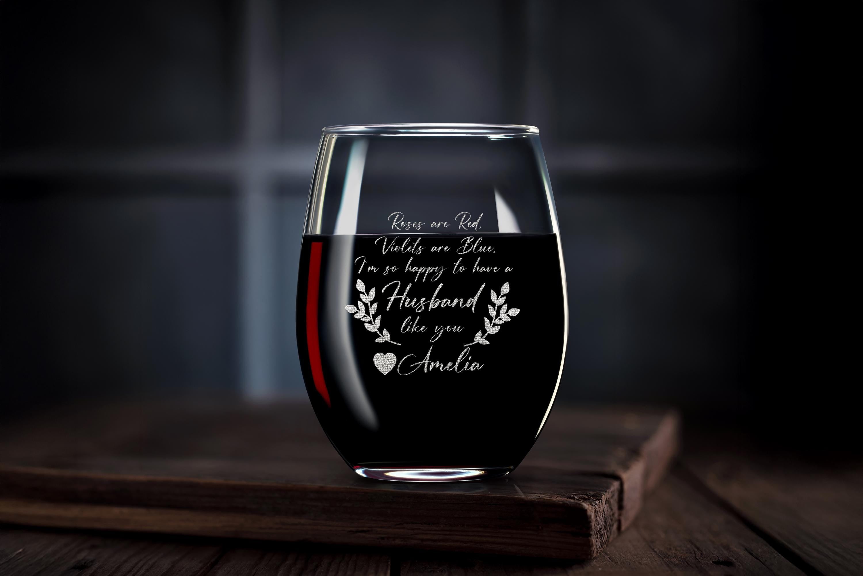 Engraved Custom Whiskey Glass Gift For Husband, gift for boyfriend, Anniversary Gift, valentines gift for him, Gift Box