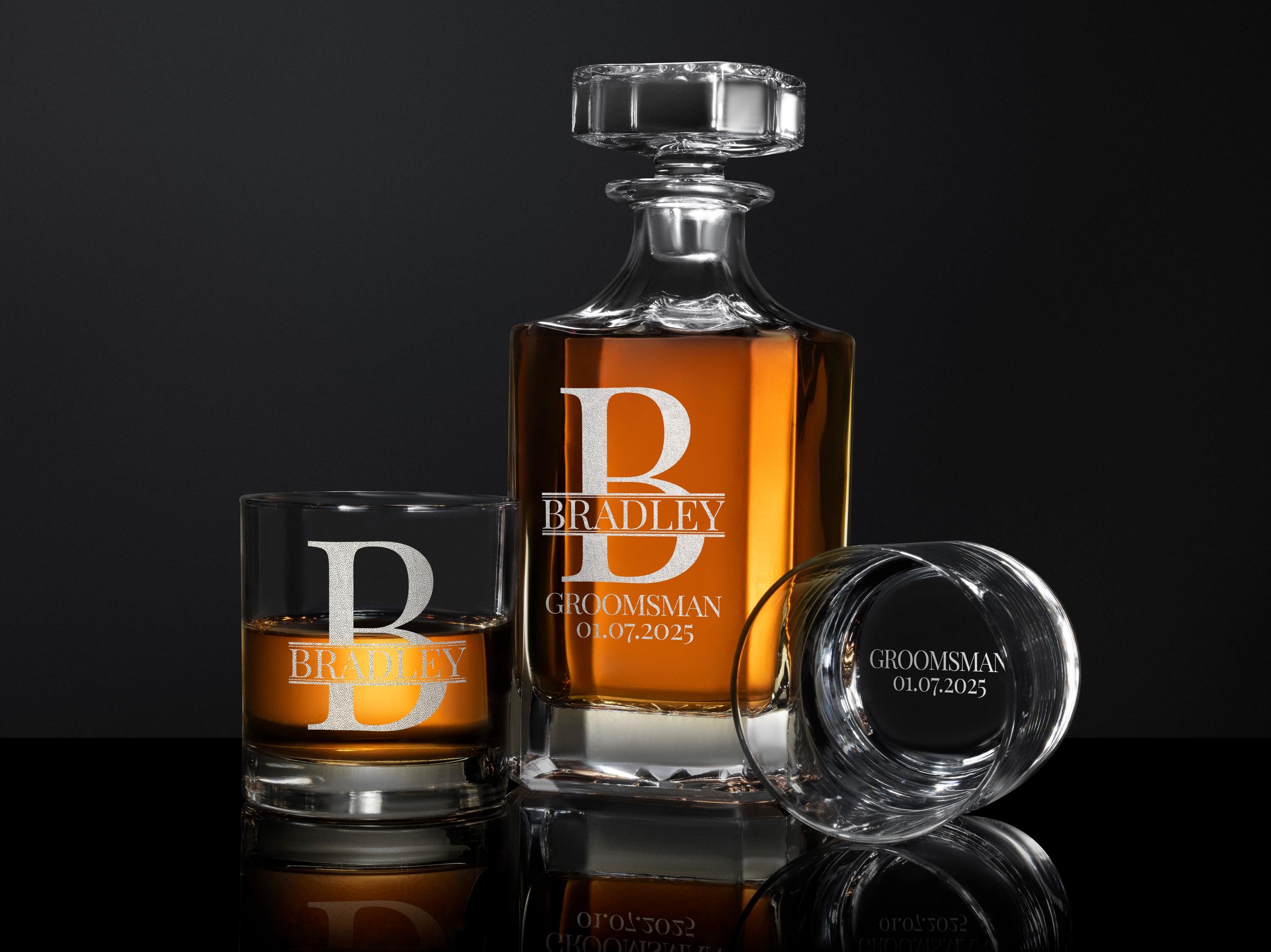 Personalized Groomsmen Gift Idea: Engraved Old Fashion Whiskey Glasses, Best Man Gift, Groomsmen Proposal Gifts