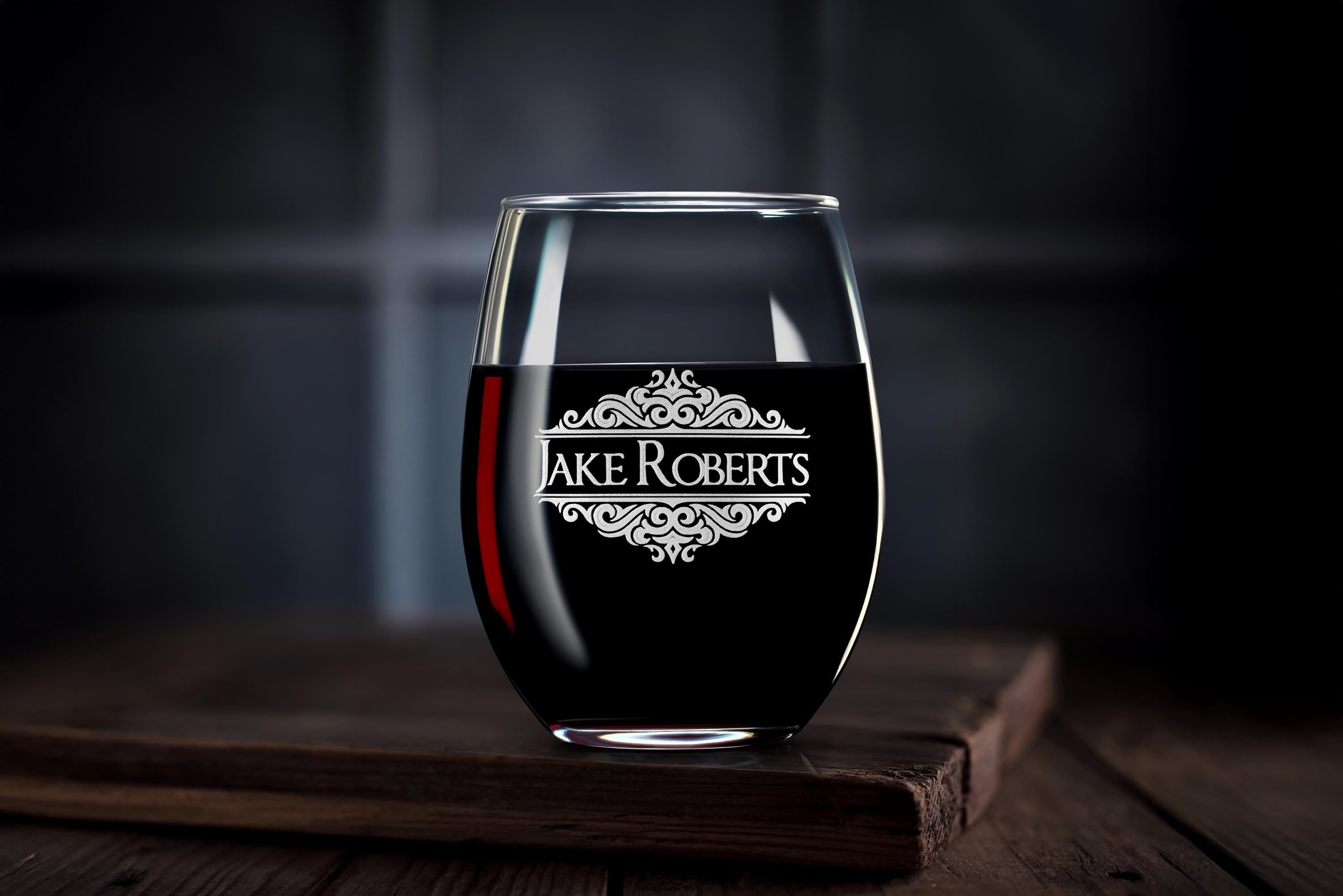 Custom Whiskey Glass with premium quality side and bottom engraving - Perfect gift for him, Groomsmen Gift, Comes with free Gift Box.