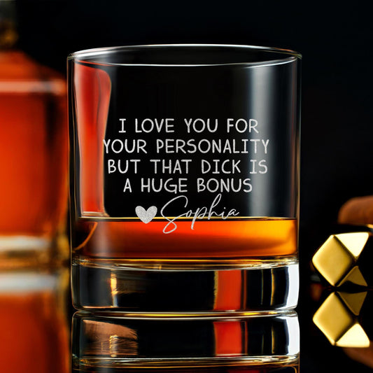 Custom Engraved Whiskey Rock Glass, Funny Gift For Husband, gift for boyfriend, Anniversary Gift, Great gift for him, Gift Box