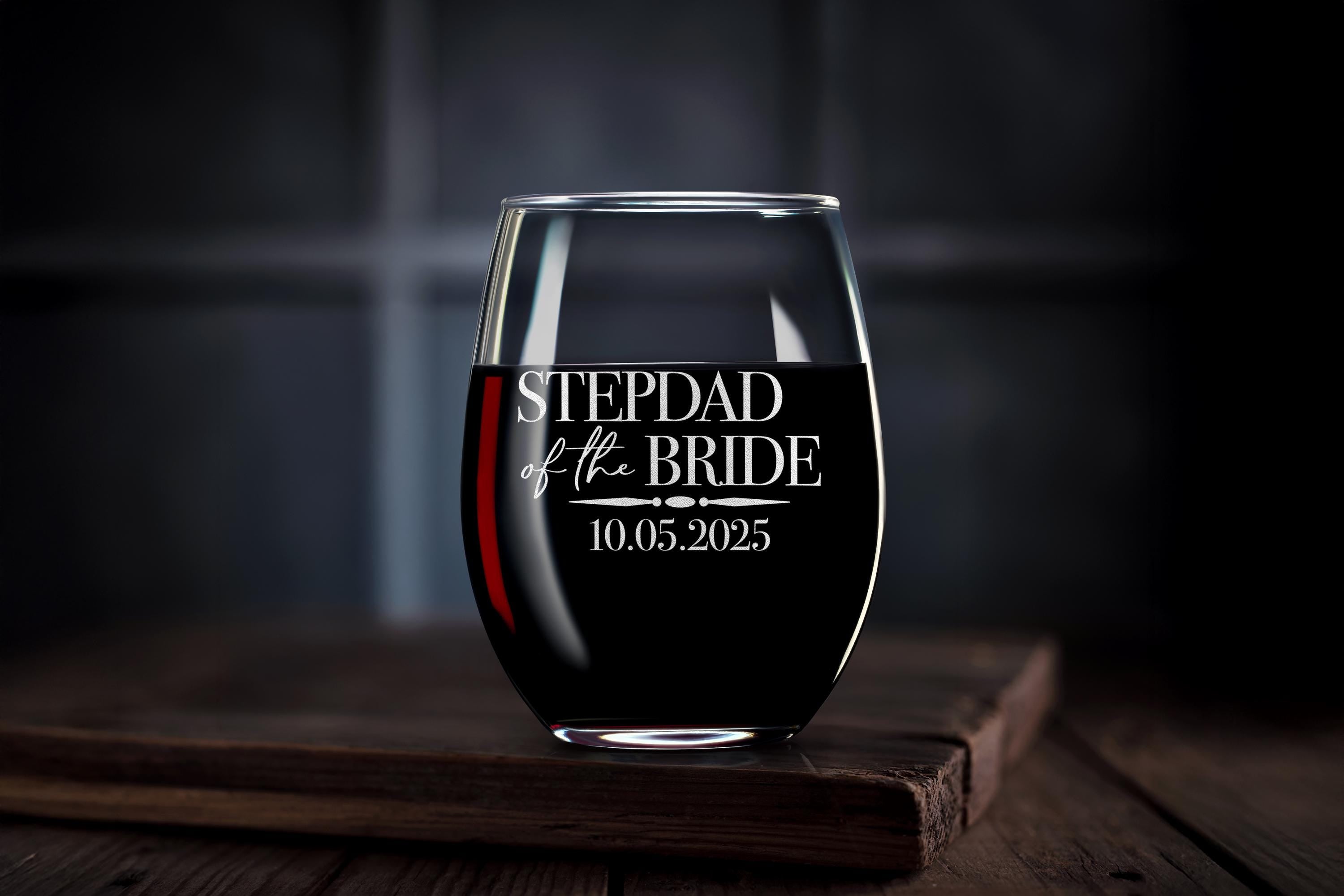 Customized Wedding Whiskey Glass for Father of the Bride, Personalized Message, Perfect Gift with Free Gift Box