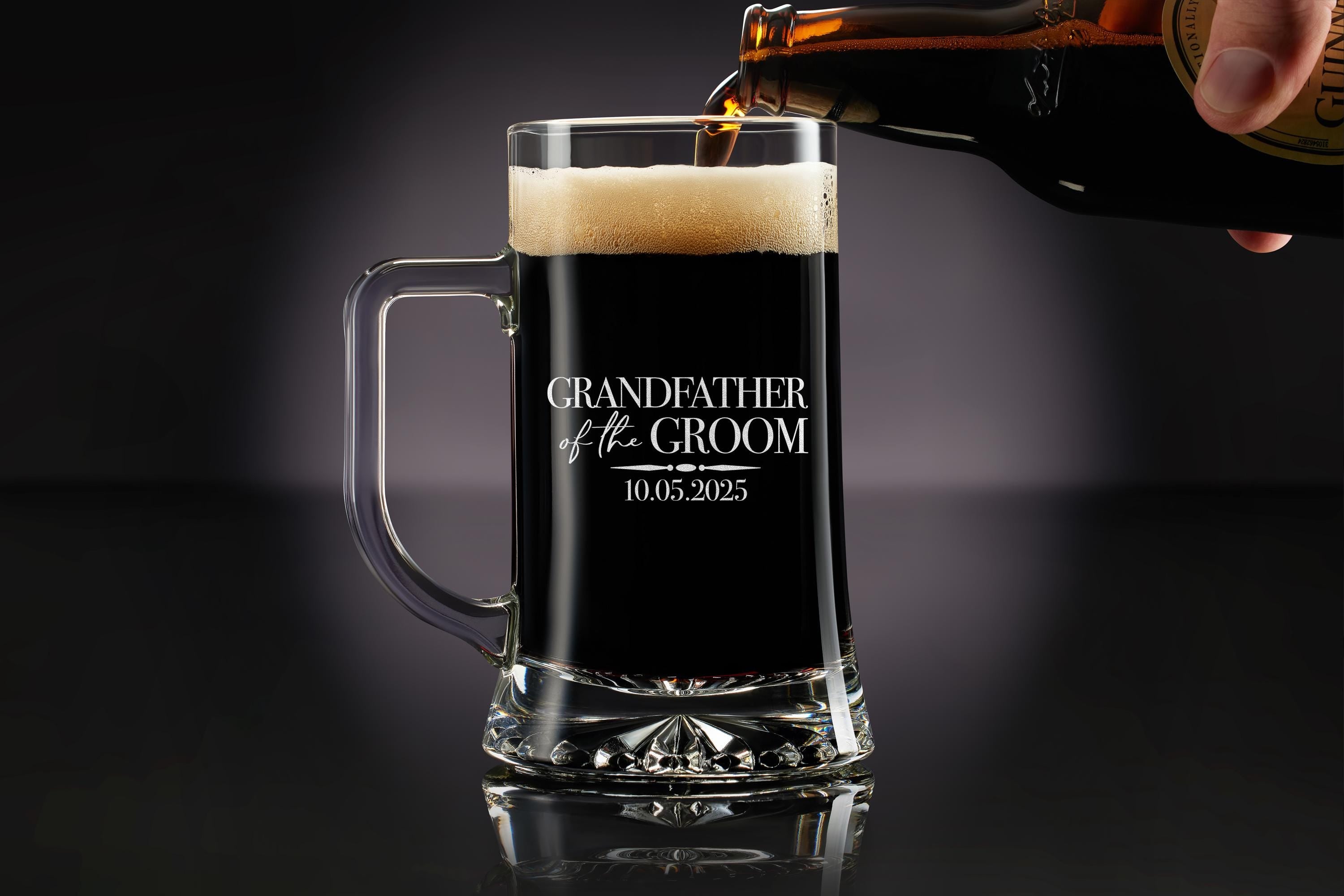 Engraved Whiskey Crystal Glass for Father of the Bride - Custom Wedding Gift, Gift for Dad, Gift for Him Free Gift Box Included