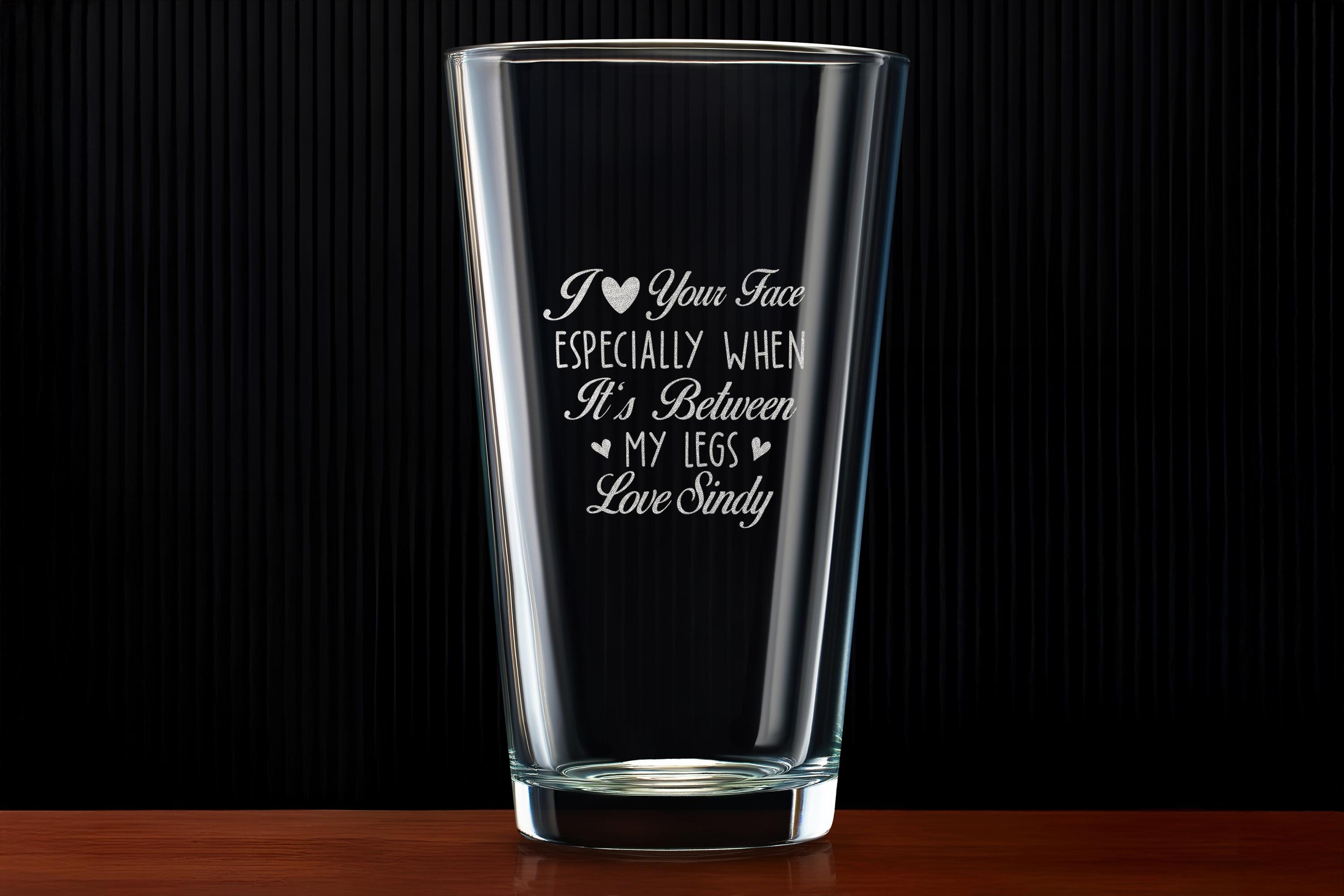 Custom Engraved Wine Glass, I love your face, Funny Gift For Husband, gift for boyfriend, Birthday gift for him, Gift Box