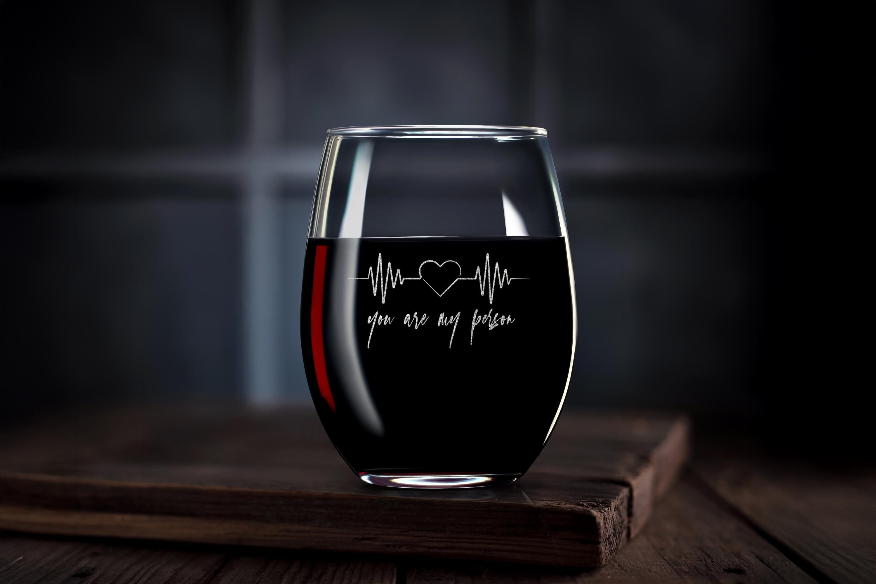 Custom Whiskey Rock Glass, You are my person, gift for boyfriend, Anniversary Gift, valentines gift for him, Gift Box