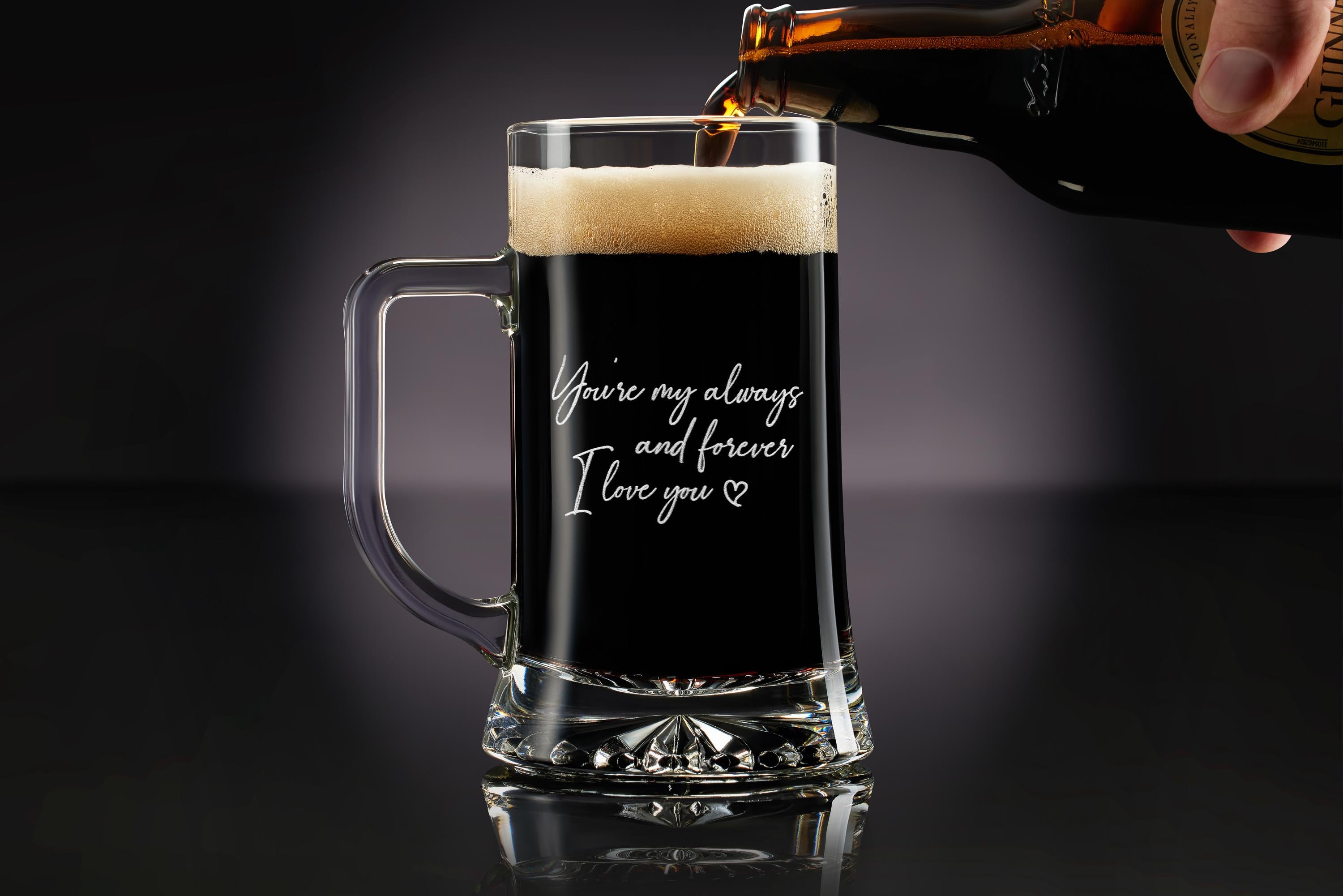 Custom Engraved Beer Glass, Personalized Pint Glass Gift for Him, Perfect for Retirement, Christmas, and Special Occasions