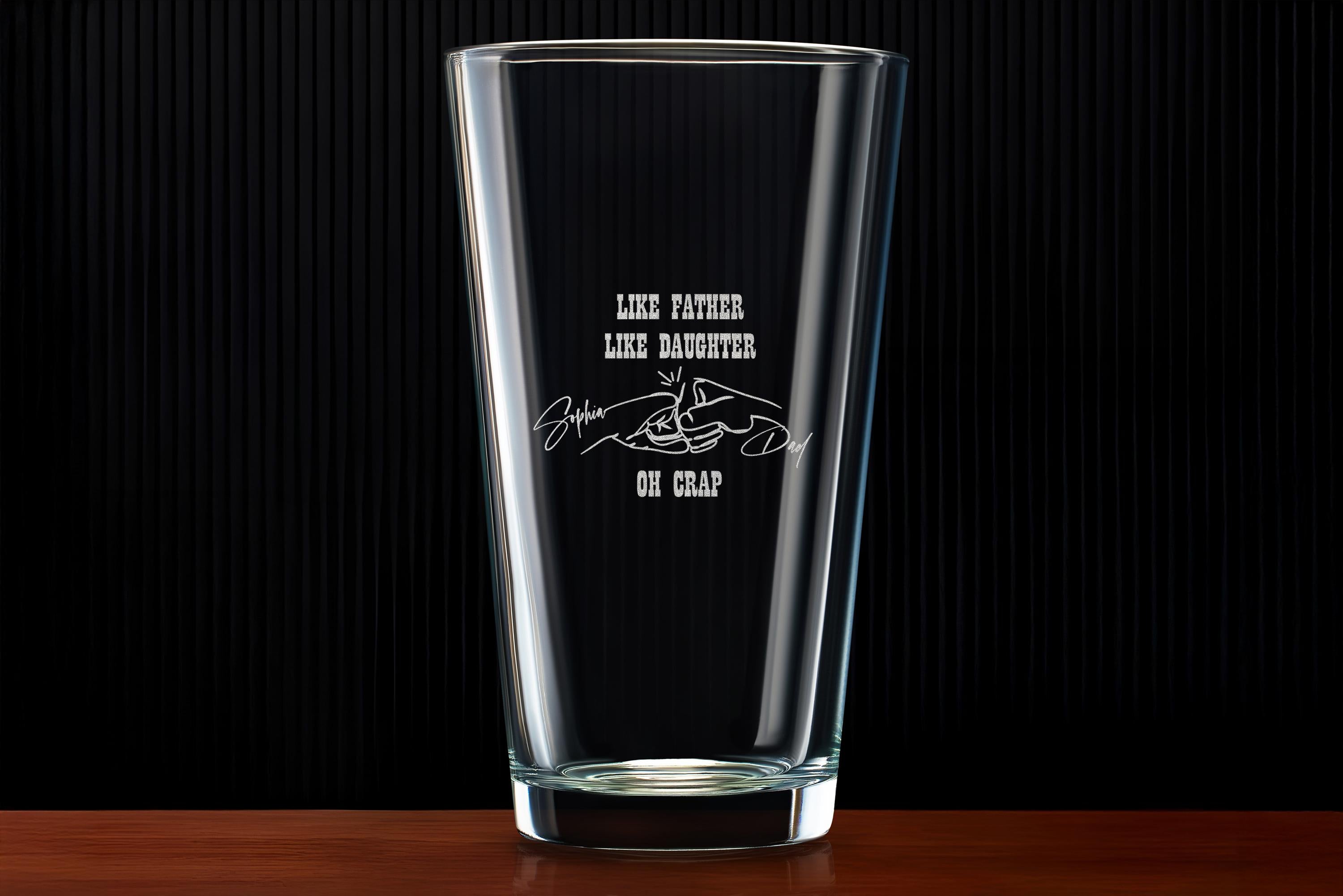 Custom Engraved Whiskey Glass – Personalized Rock Glass for Dad | Father's Day Gift from Daughter | Unique Keepsake | Free Gift Box