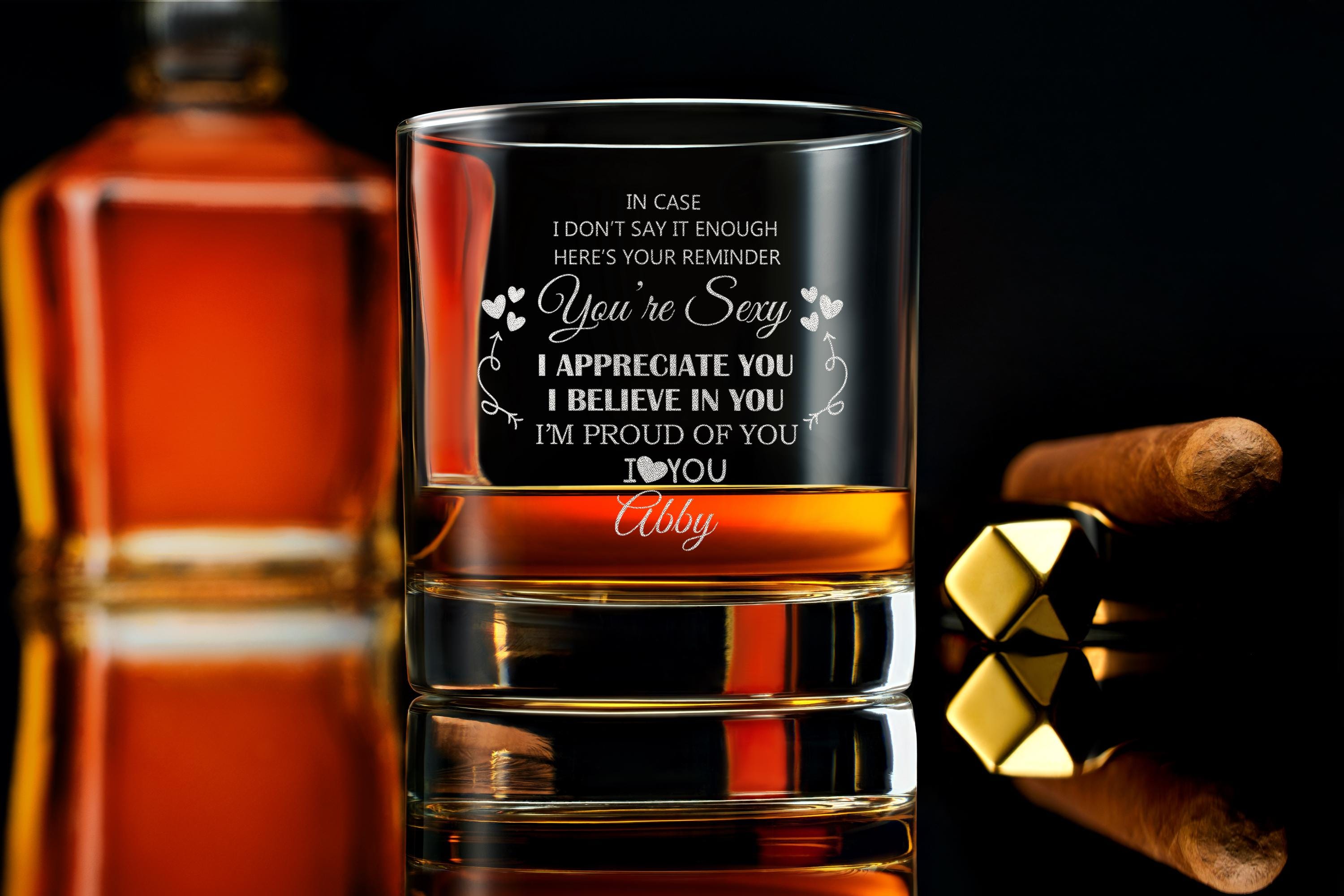 Custom Whiskey Crystal Glass, Funny Gift For Husband, gift for boyfriend, Anniversary Gift, gift for him, Gift Box