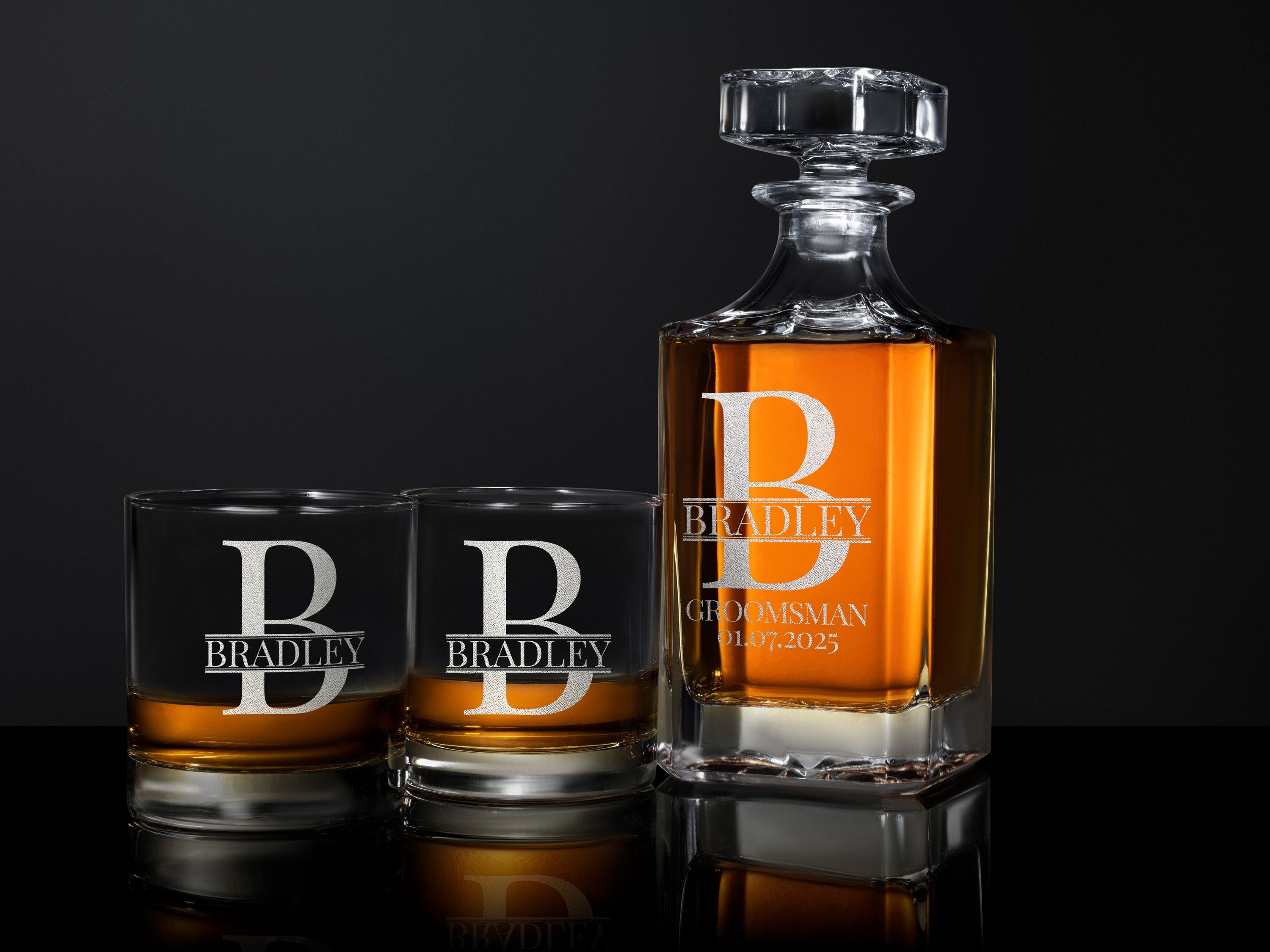 Personalized Groomsmen Gift Idea: Engraved Old Fashion Whiskey Glasses, Best Man Gift, Groomsmen Proposal Gifts