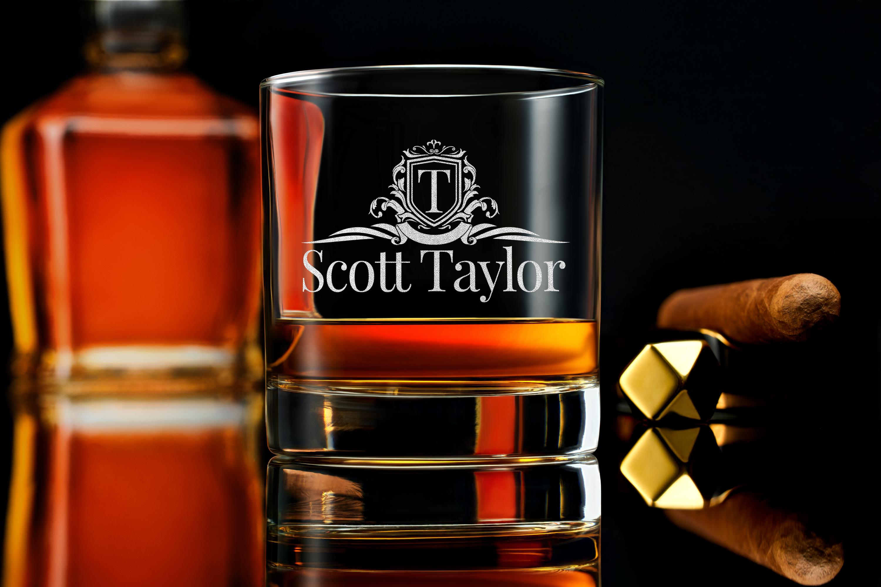 Custom Engraved Whiskey Glasses: Unique Personalized Groomsmen Gift and Best Man Present, Perfect Wedding Gift for Him