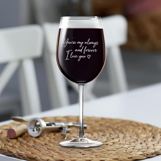 Custom Secret Message Wine Glass - Engrave Your Handwriting on Wine Glass - Gift Message for Him, Gift for her, Free Gift Box