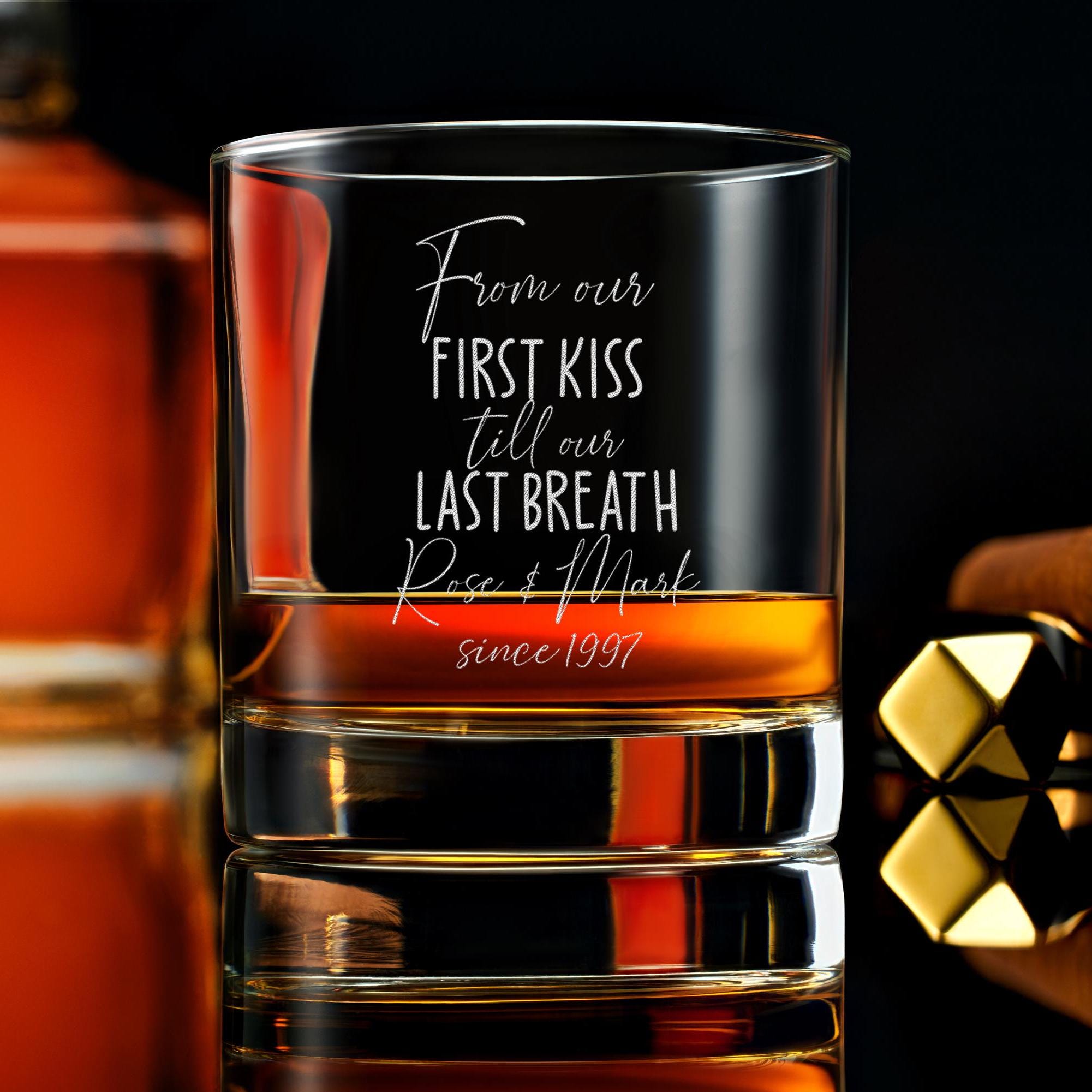 Personalized Whiskey Glass, Perfect Gift For Husband, gift for boyfriend, Birthday gift for him, anniversary gifts for him, Free Gift Box