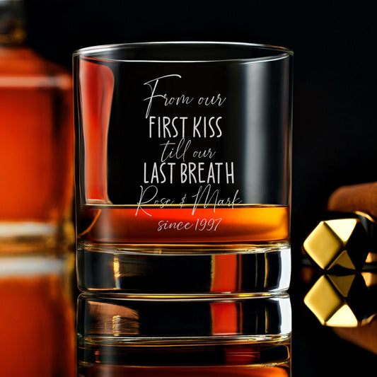 Personalized Whiskey Glass, Perfect Gift For Husband, gift for boyfriend, Birthday gift for him, anniversary gifts for him, Free Gift Box
