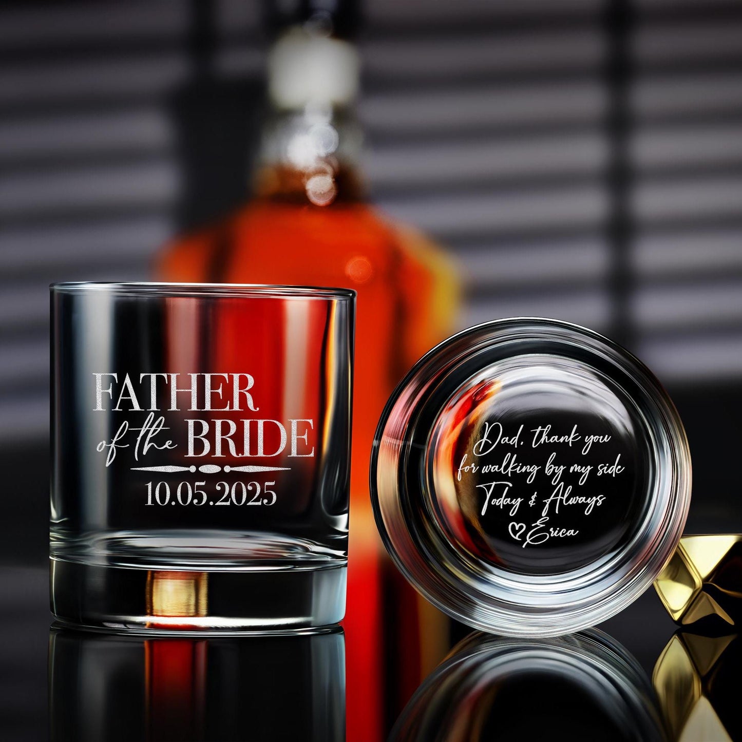Personalized Wine Glass for Mother of the Bride, Custom Wedding Gift with Your Message, Elegant Gift Box Included