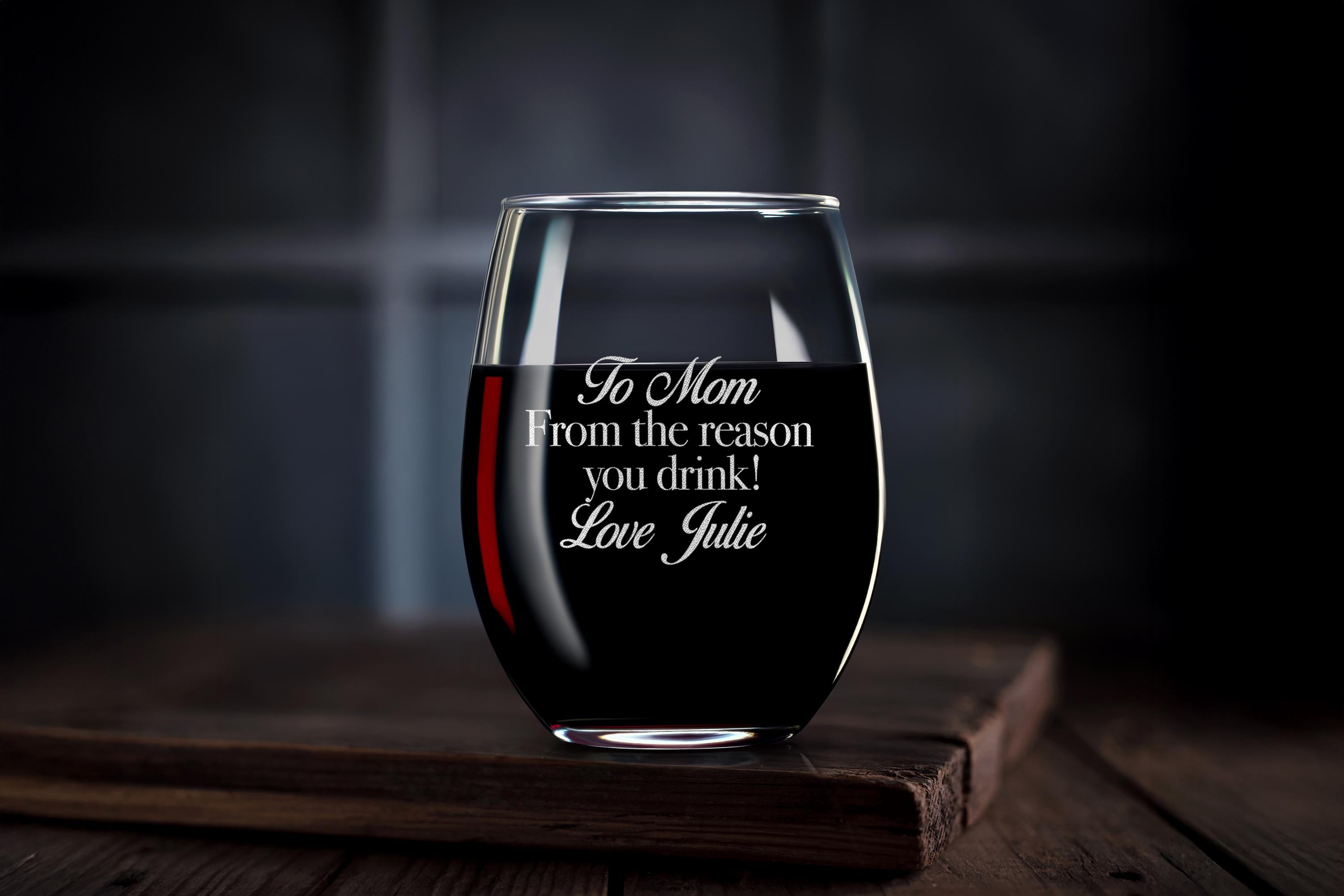 Personalized Mom's Reasons To Drink Whiskey Glass, Gifts for Mom, Mothers Day Gift from Daughter, Kids, Son, with Free Gift Box
