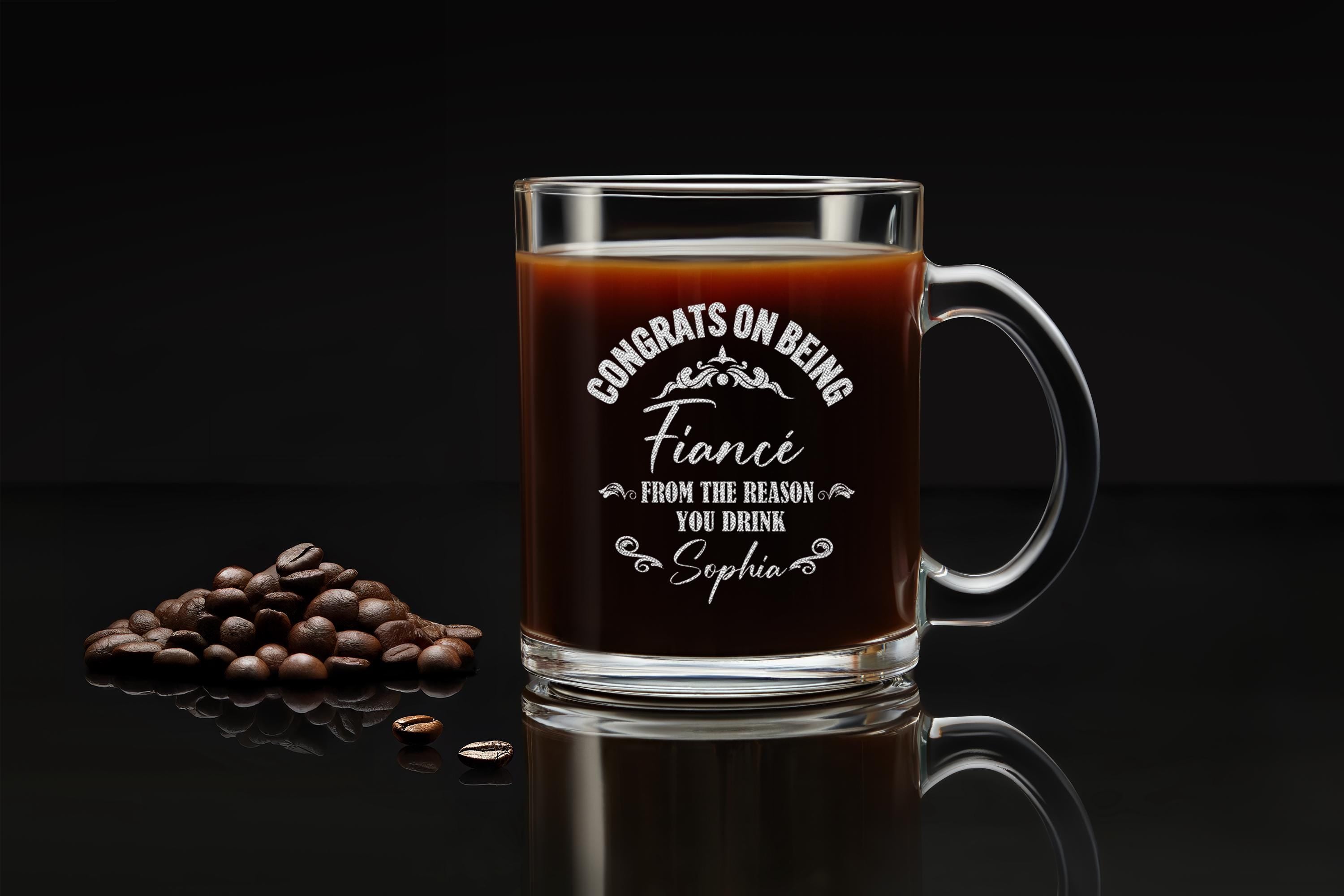 Fiancé Gift Whiskey Rock Glass, Custom Engraved, Ideal Gift for Him, Includes Free Gift Box
