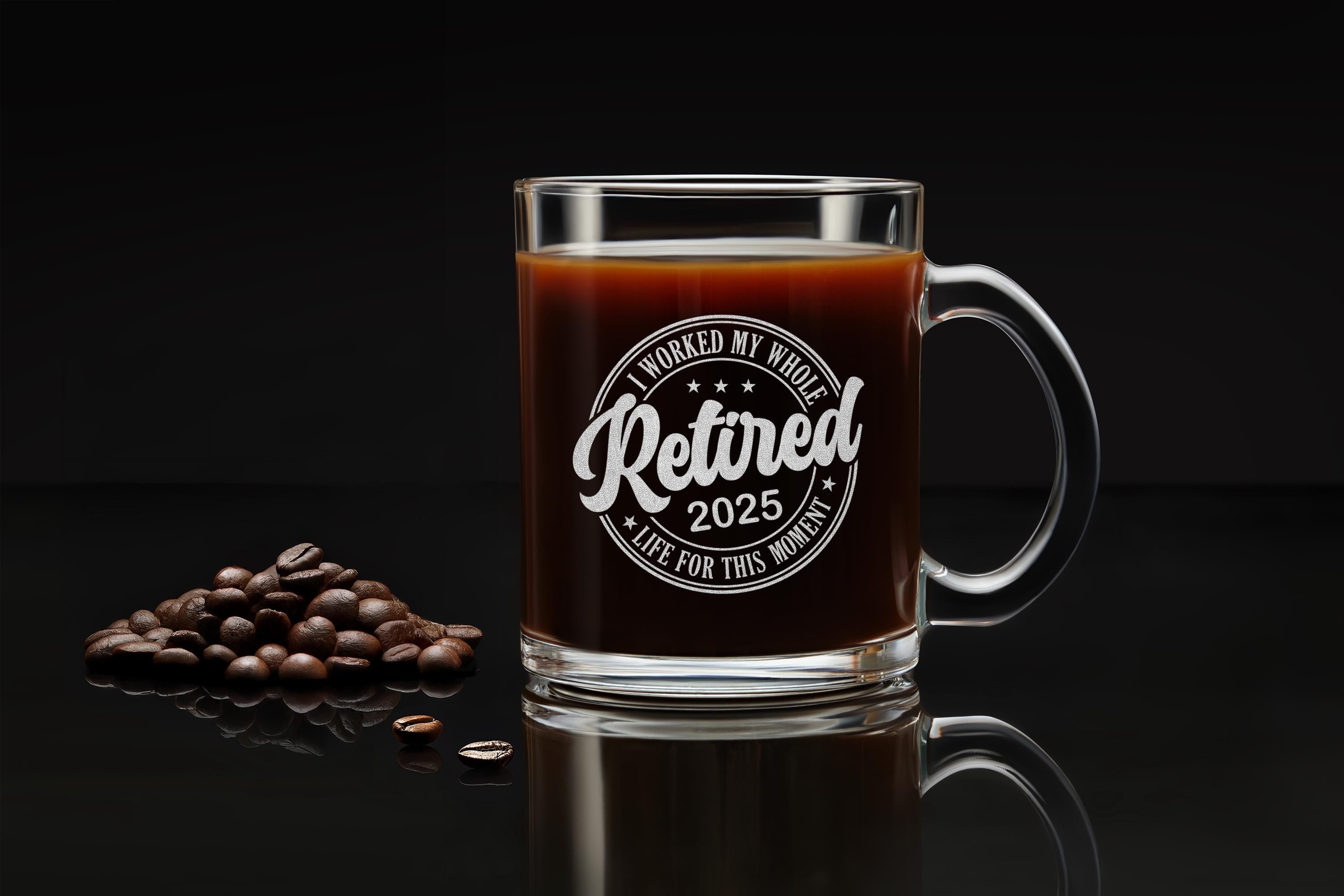 Custom Retirement Whiskey Glass - Personalized Gift for Men, Dad, Boss - Engraved Rock Glass for Bourbon or Scotch - Free Gift Box Included