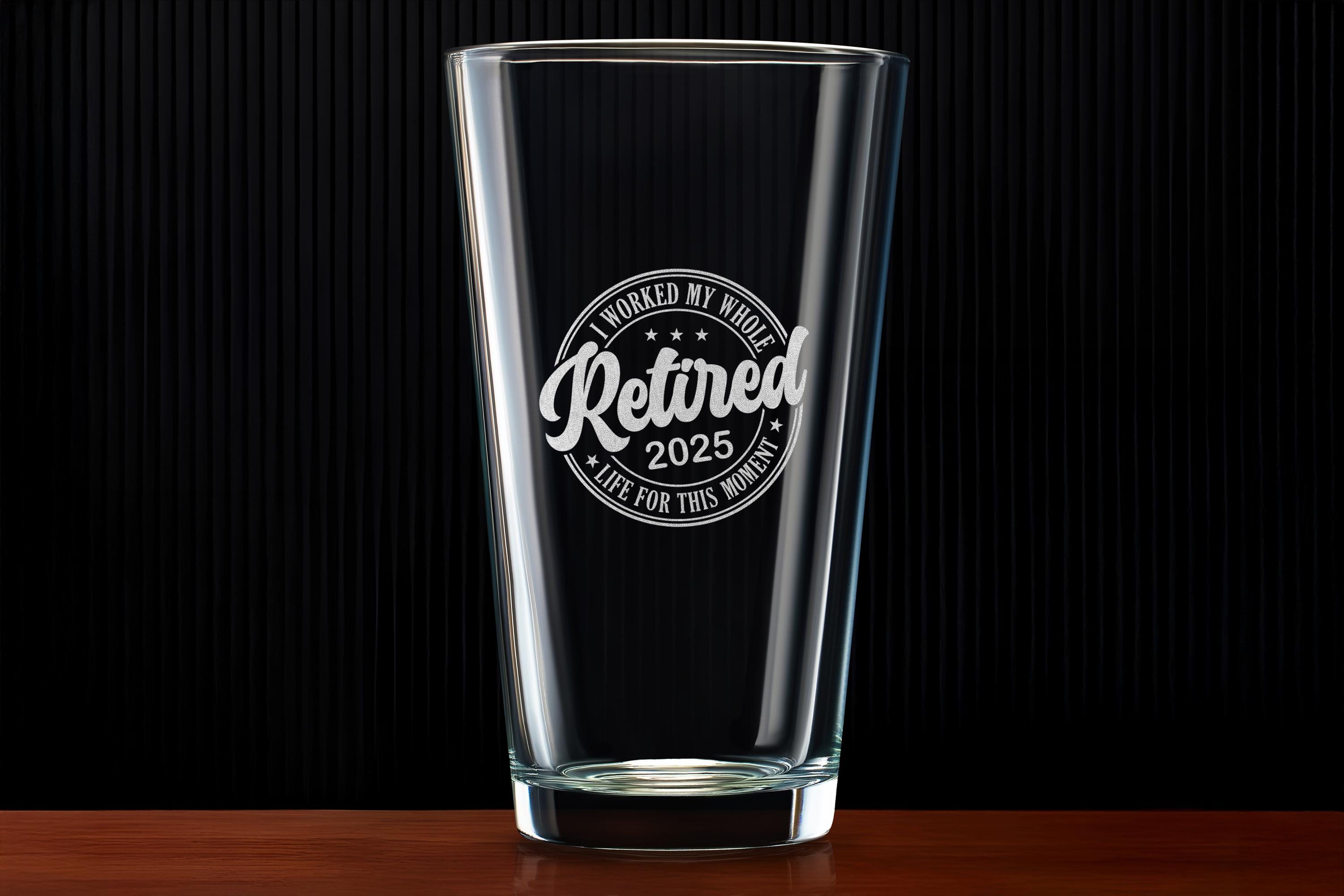 Personalized Retirement Gift for Men - Engraved Whiskey Glass for Dad or Colleague - Unique Rock Glass Keepsake - Gift Box Included