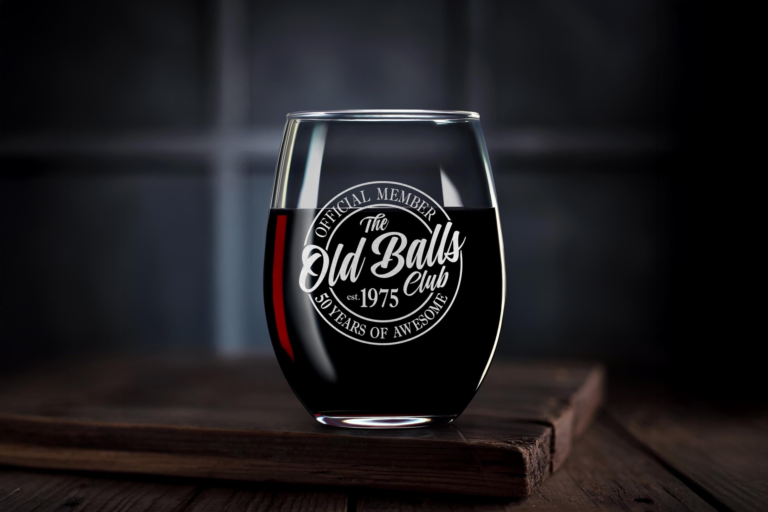 Engraved Whiskey Glass for 50th Birthday – Vintage Rock Glass Gift for Dad, Husband, Brother – Custom Men’s Barware – Free Gift Box Included
