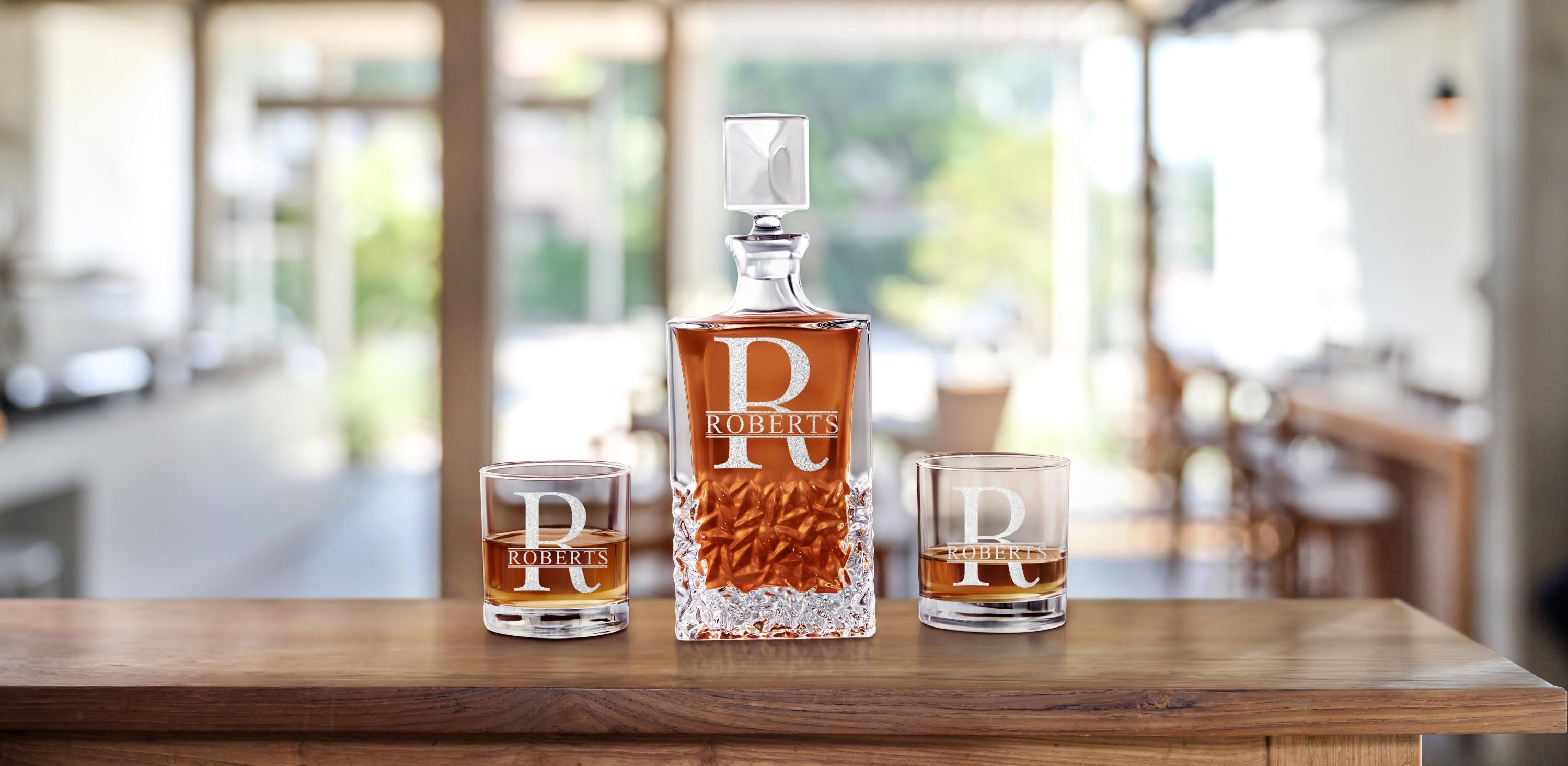 Personalized Groomsman Whiskey Decanter Set, Unique Drinking Gift for Wedding, Best Gift for Him with Free Gift Box