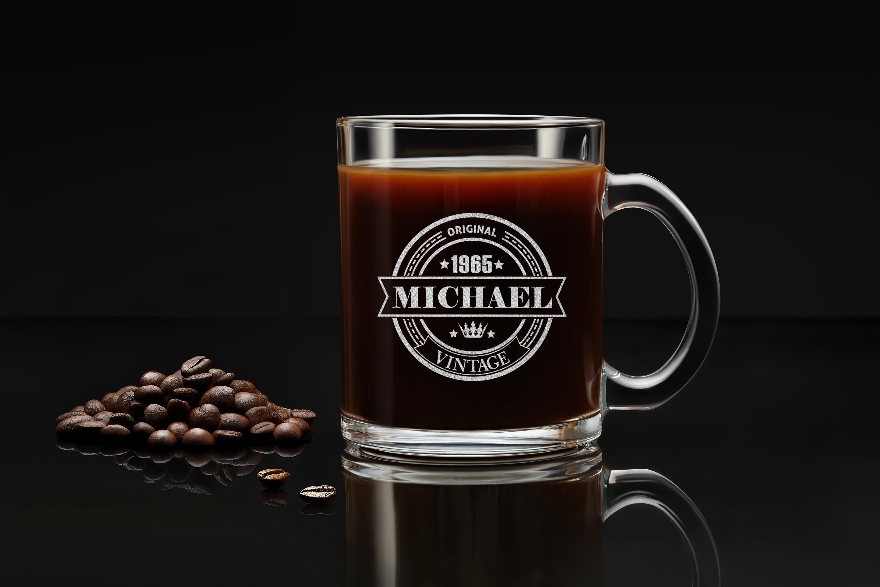 60th Birthday Gift for Him | Personalized Whiskey Glass | Vintage Rocks Glass for Dad or Husband | Custom Engraved | Gift Box