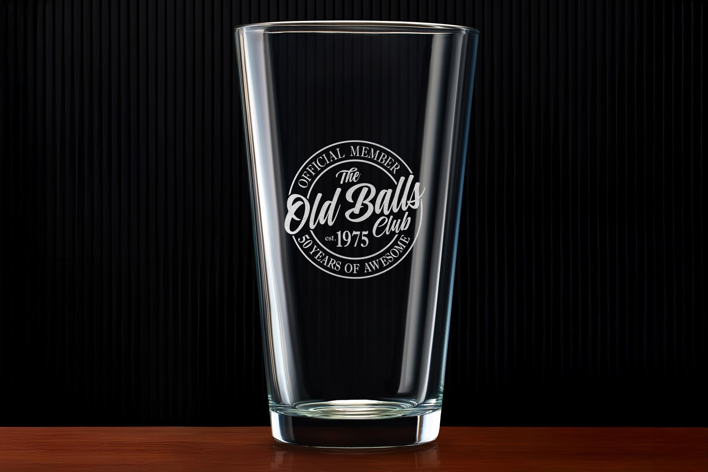 Engraved Whiskey Glass for 50th Birthday – Vintage Rock Glass Gift for Dad, Husband, Brother – Custom Men’s Barware – Free Gift Box Included